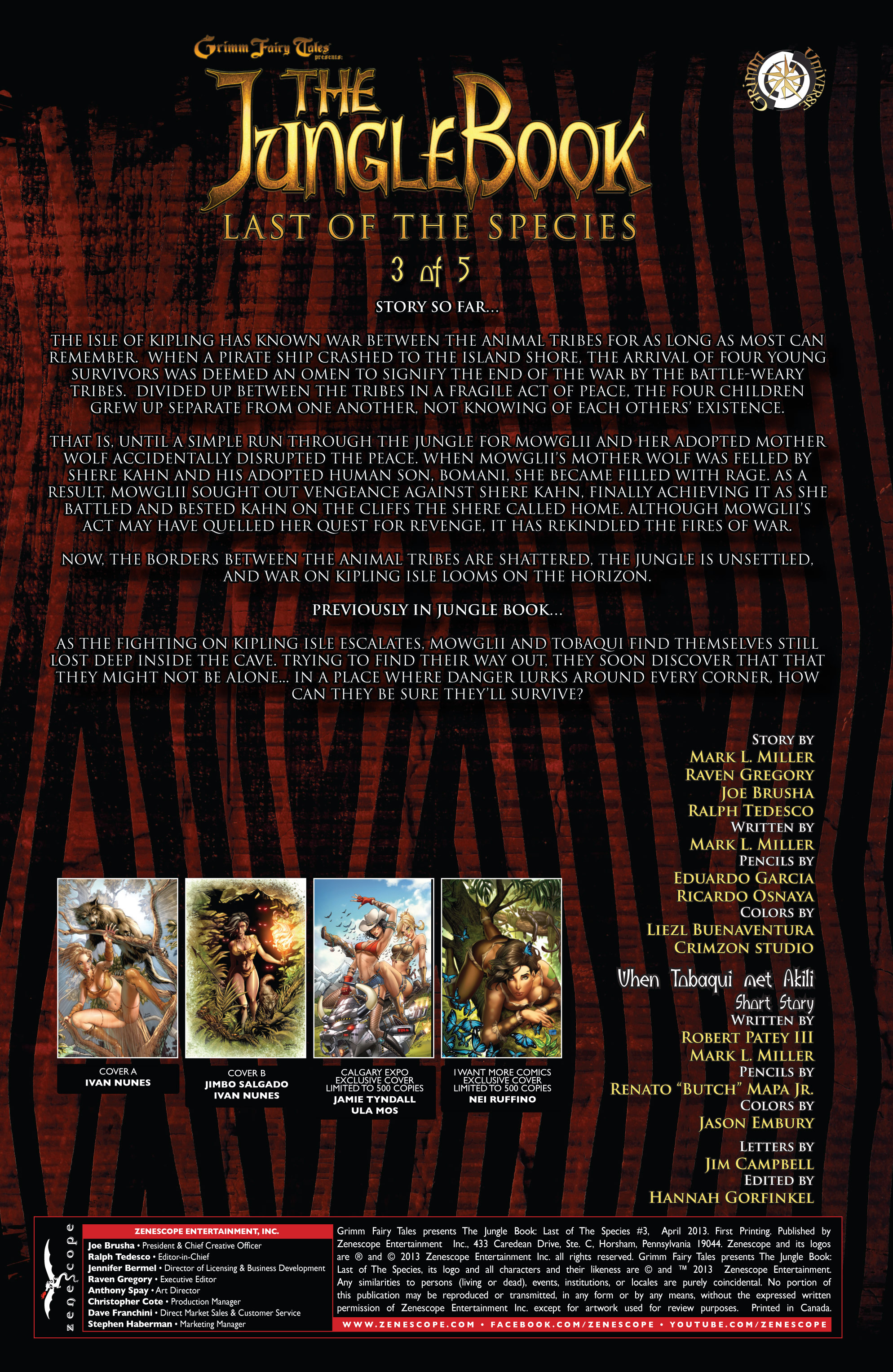 Read online Grimm Fairy Tales presents The Jungle Book: Last of the Species comic -  Issue #3 - 2