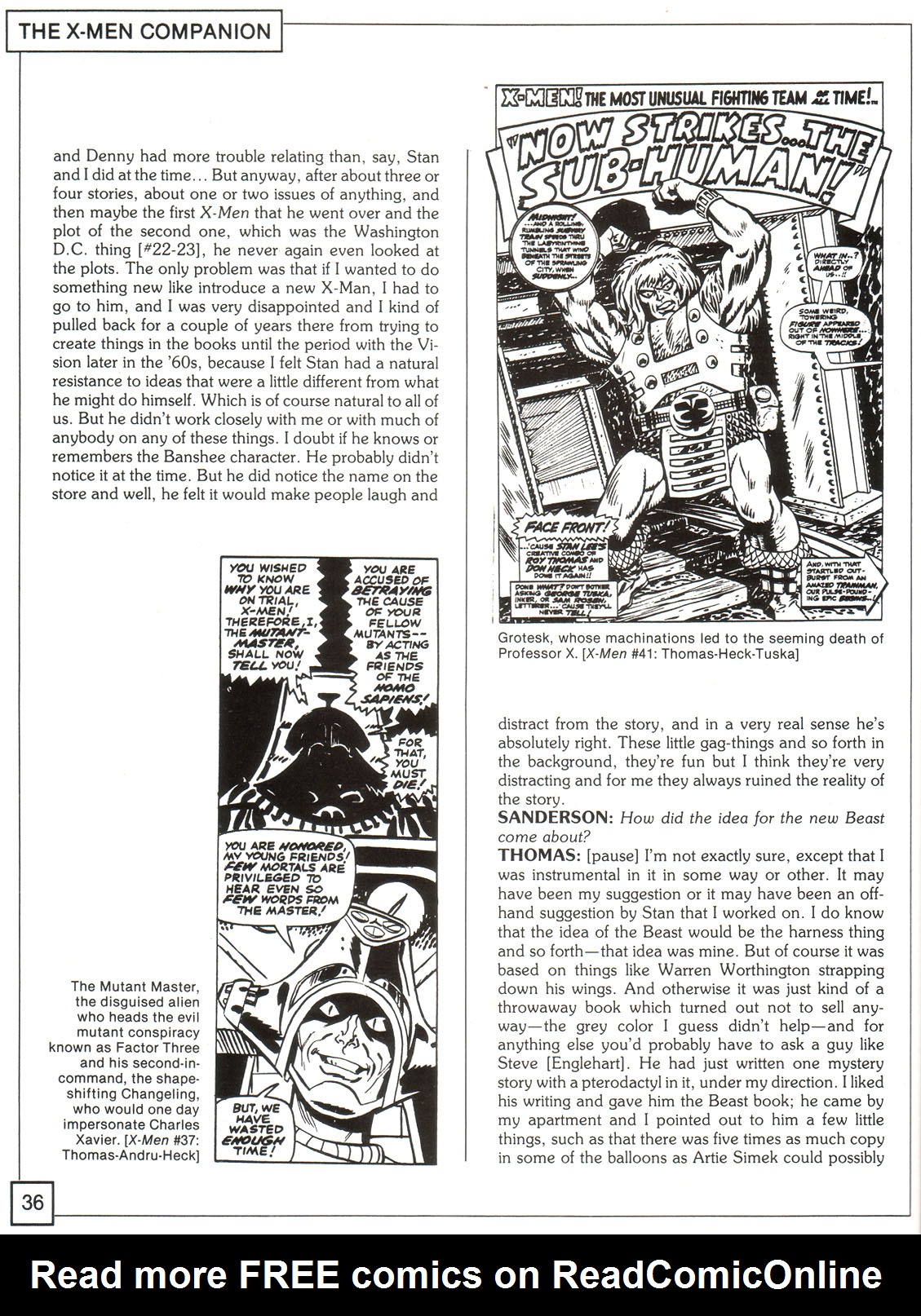 Read online The X-Men Companion comic -  Issue #1 - 36