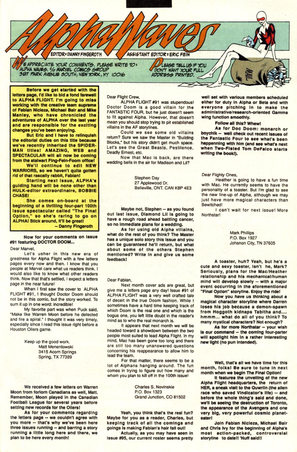 Read online Alpha Flight (1983) comic -  Issue #96 - 25