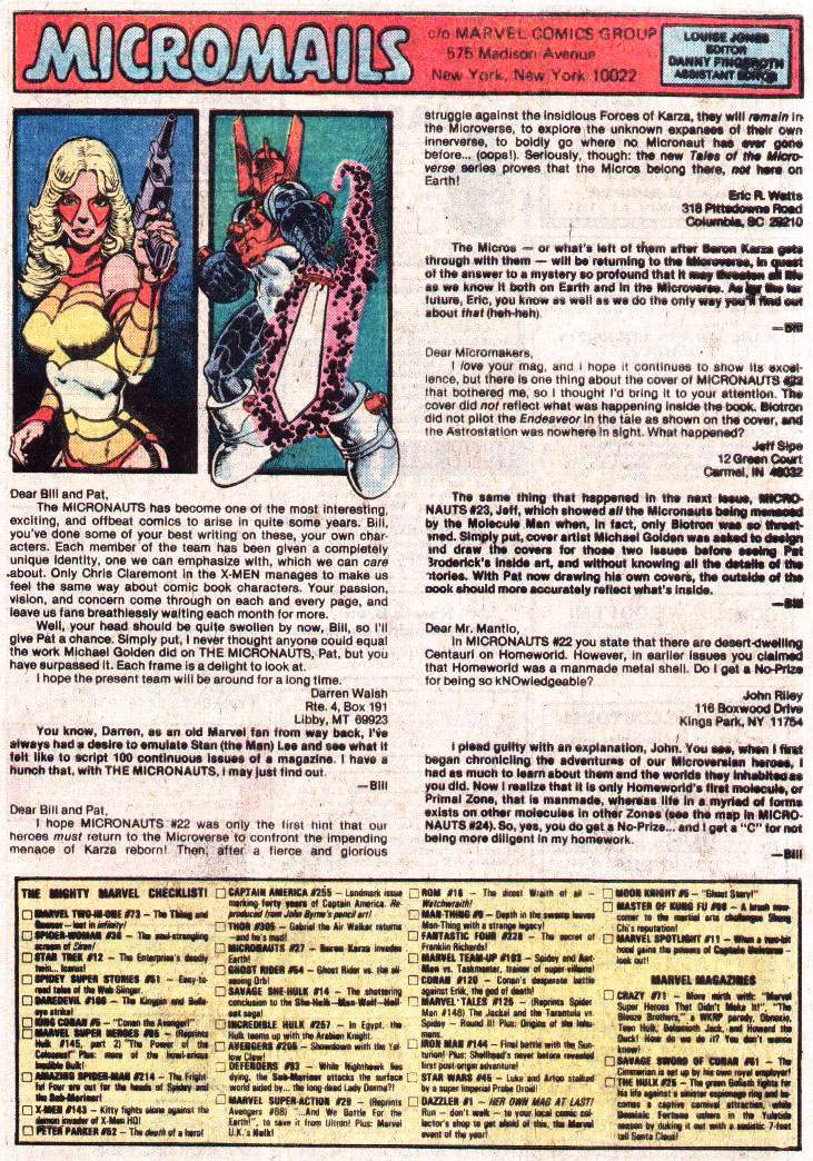 Read online Micronauts (1979) comic -  Issue #27 - 24