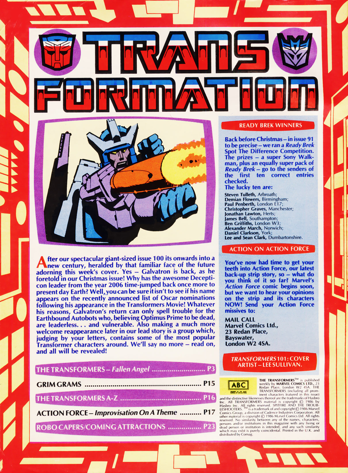 Read online The Transformers (UK) comic -  Issue #101 - 2