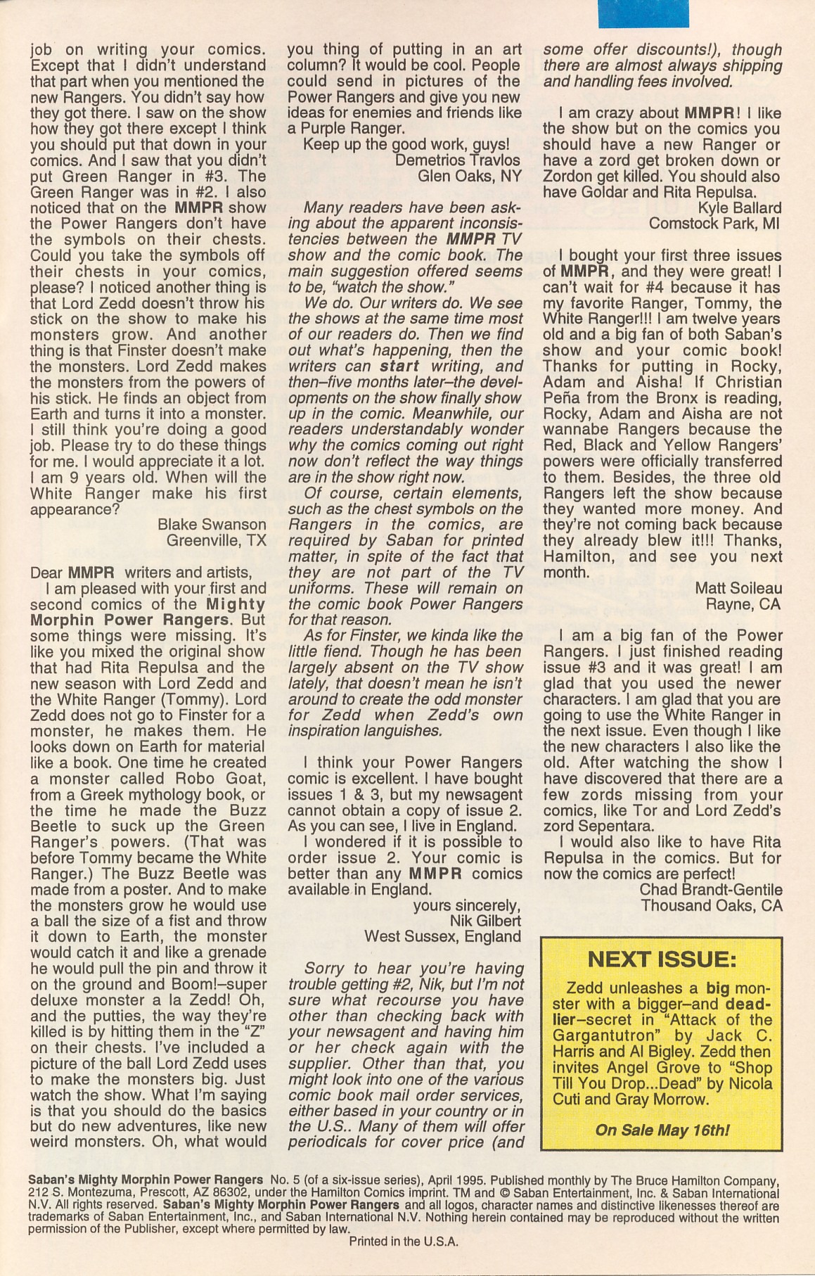 Read online Saban's Mighty Morphin Power Rangers (1994) comic -  Issue #5 - 32