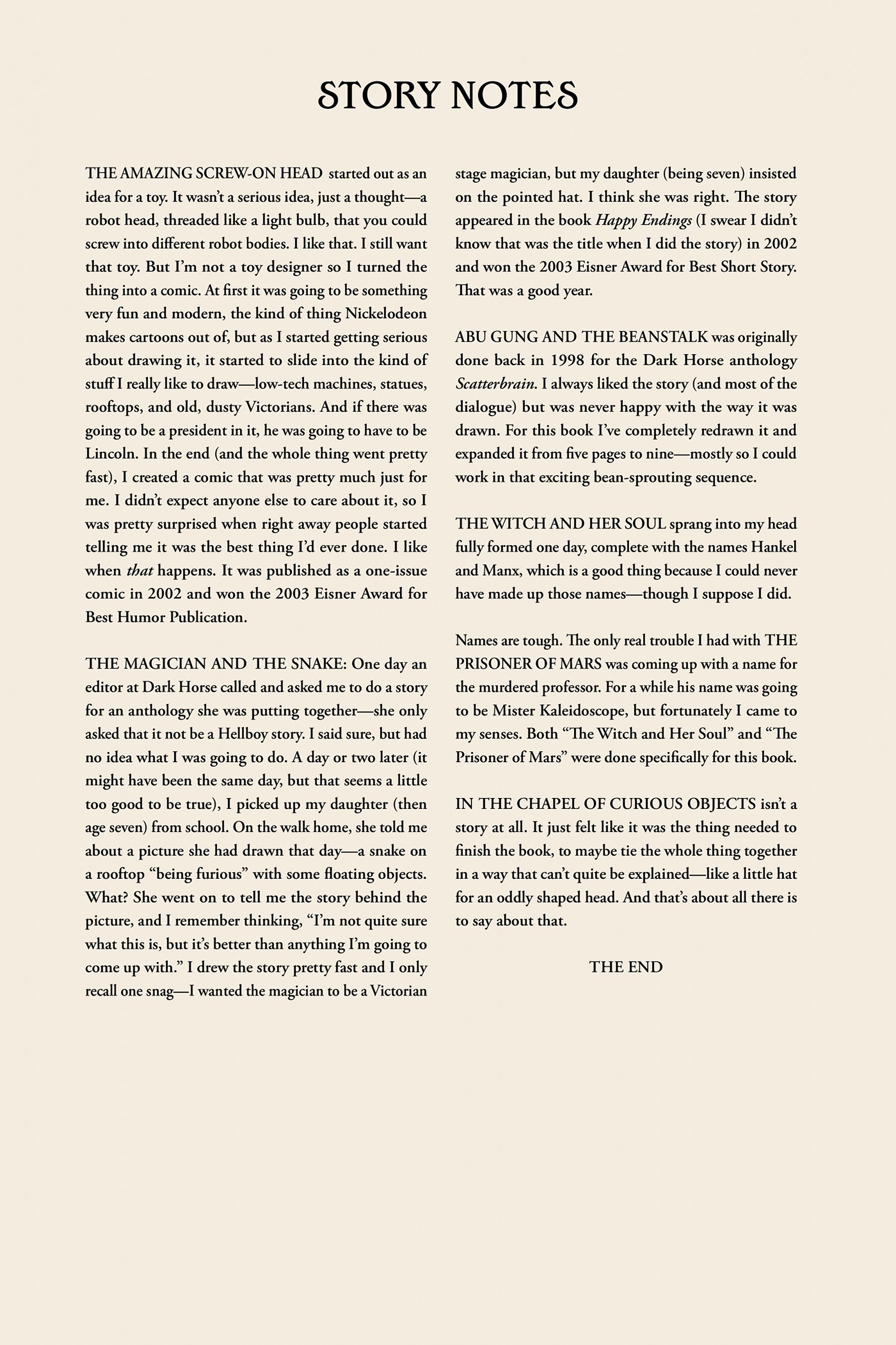Read online The Amazing Screw-On Head and Other Curious Objects (Anniversary Edition) comic -  Issue # TPB - 132