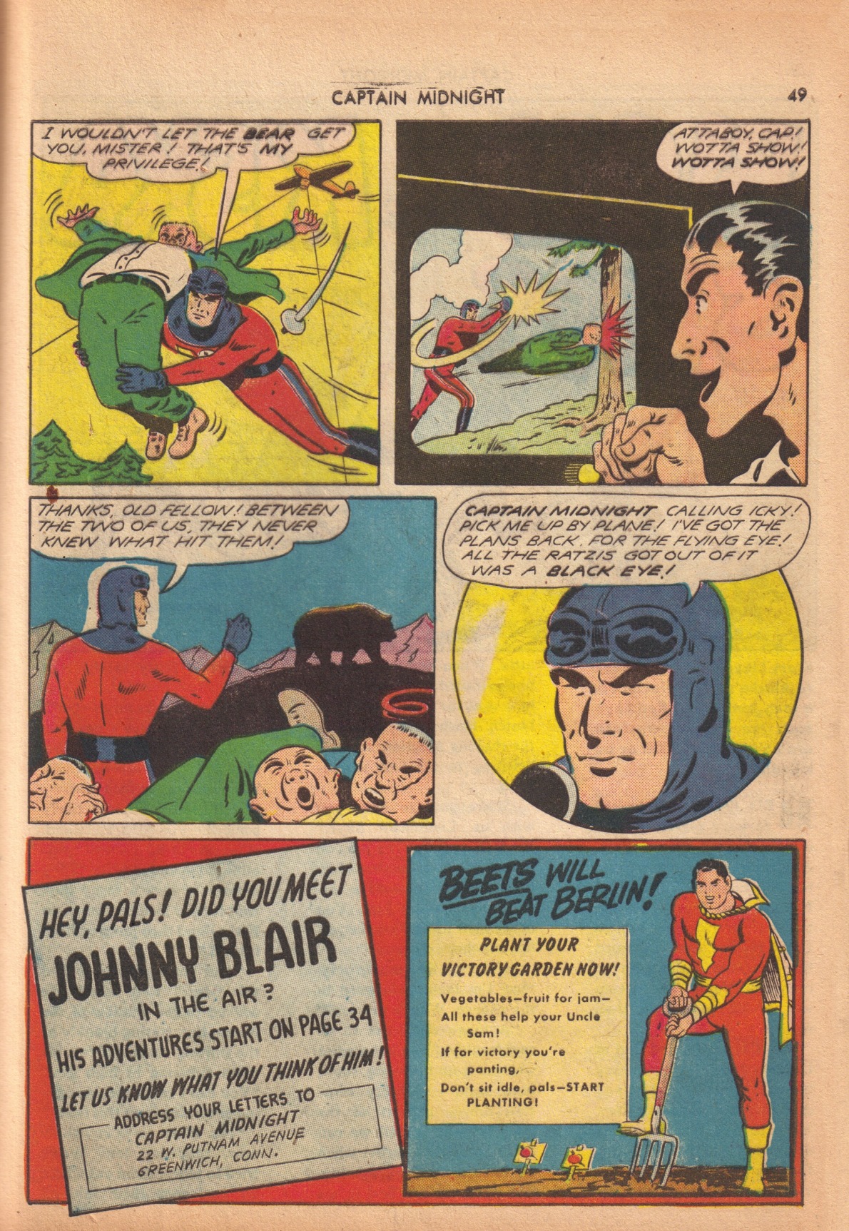 Read online Captain Midnight (1942) comic -  Issue #10 - 45