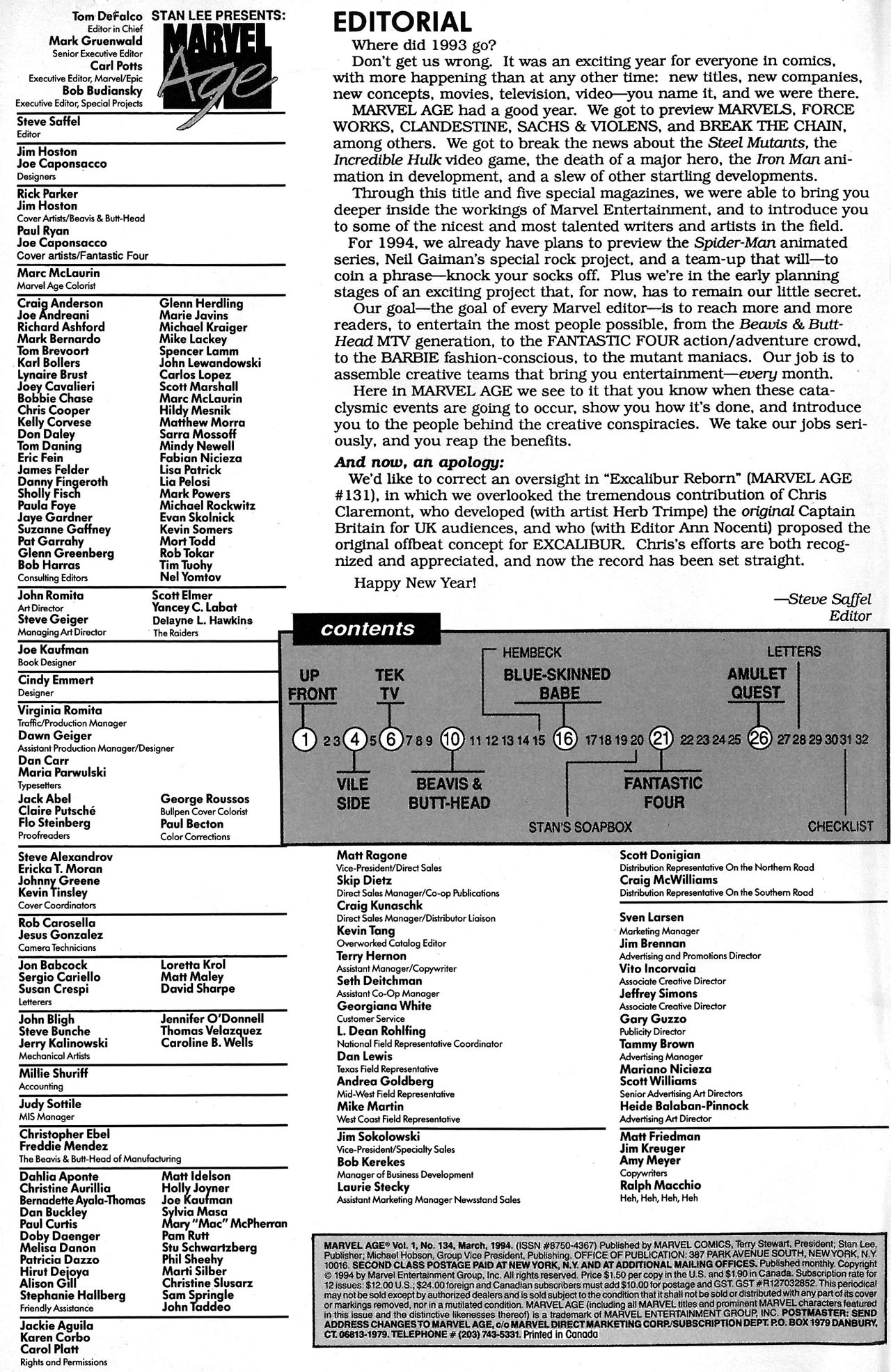 Read online Marvel Age comic -  Issue #134 - 2