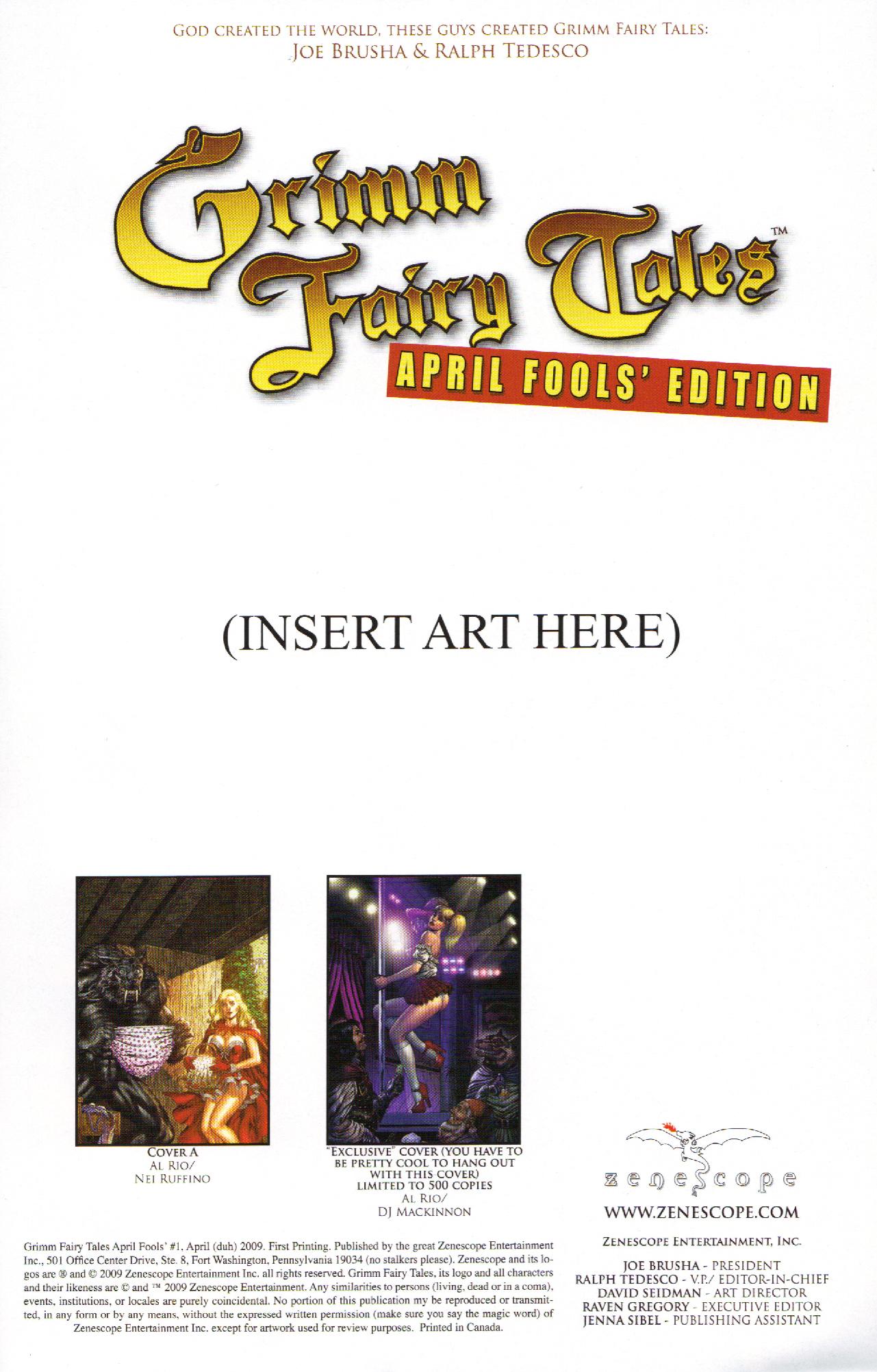 Read online Grimm Fairy Tales: April Fools' Edition comic -  Issue #1 - 2