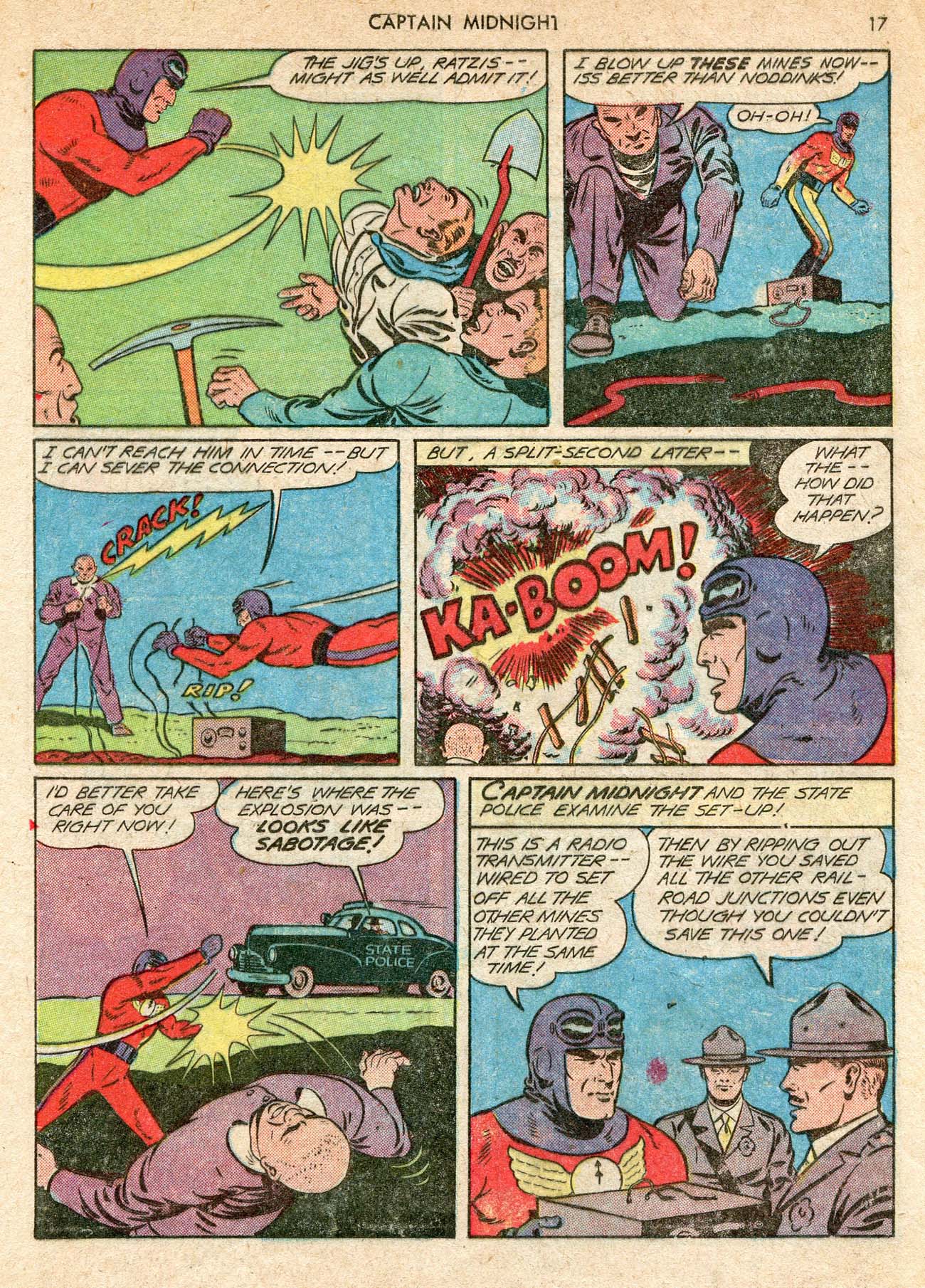 Read online Captain Midnight (1942) comic -  Issue #12 - 17