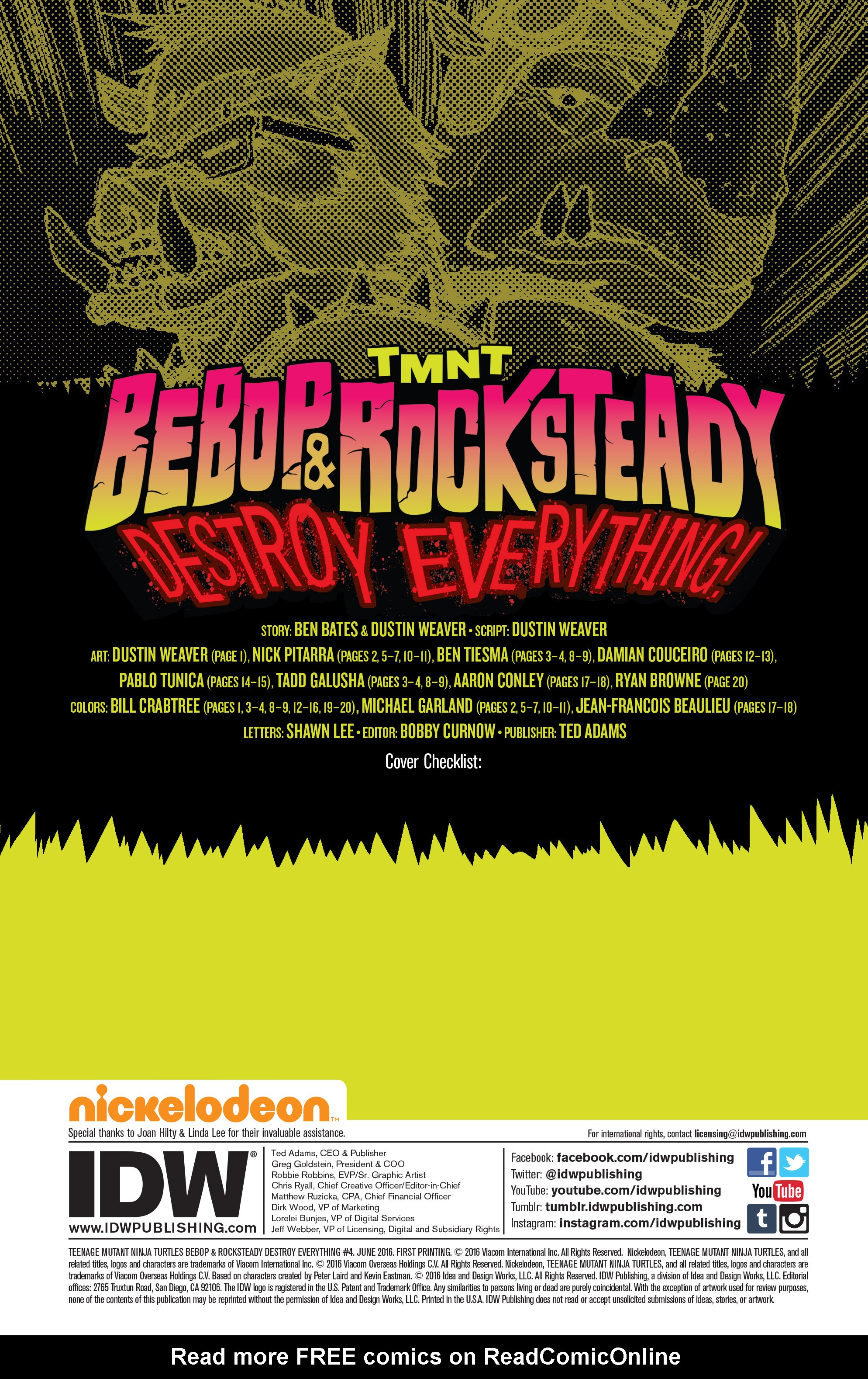 Read online Teenage Mutant Ninja Turtles Bebop & Rocksteady Destroy Everything comic -  Issue #4 - 2
