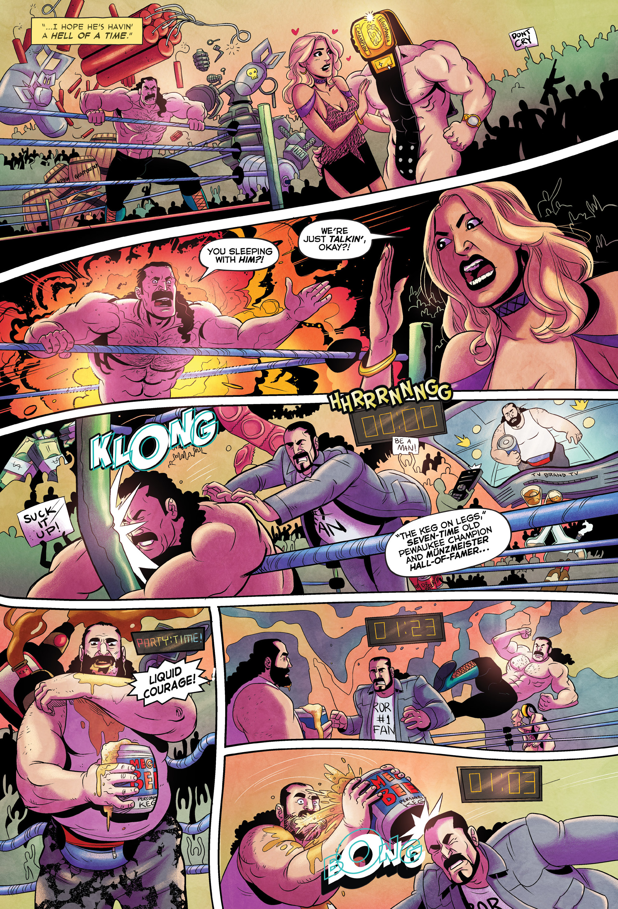 Read online Invasion from Planet Wrestletopia comic -  Issue #5 - 16