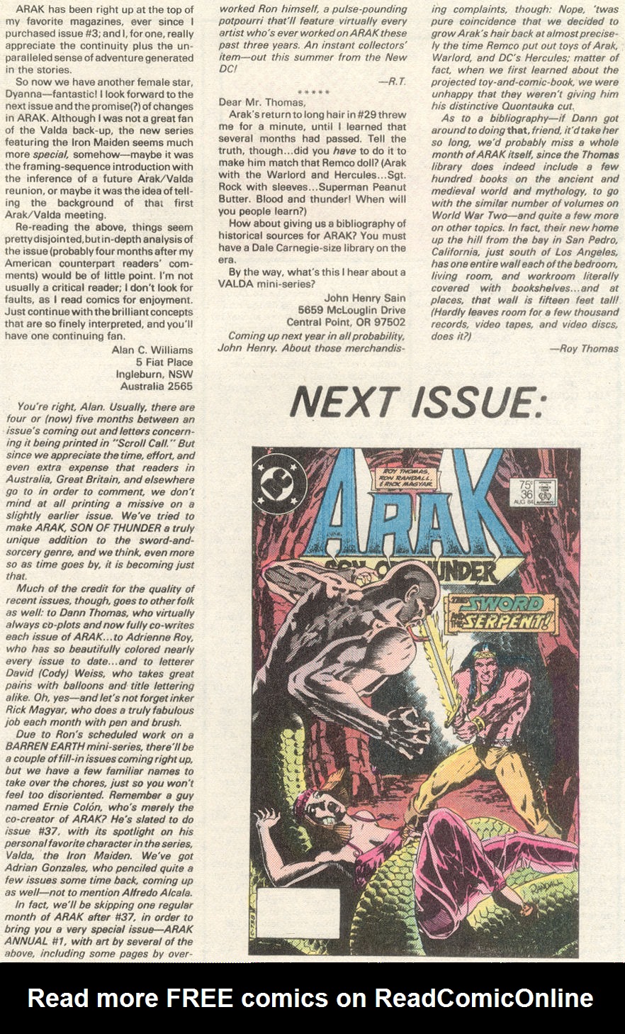 Read online Arak Son of Thunder comic -  Issue #35 - 21