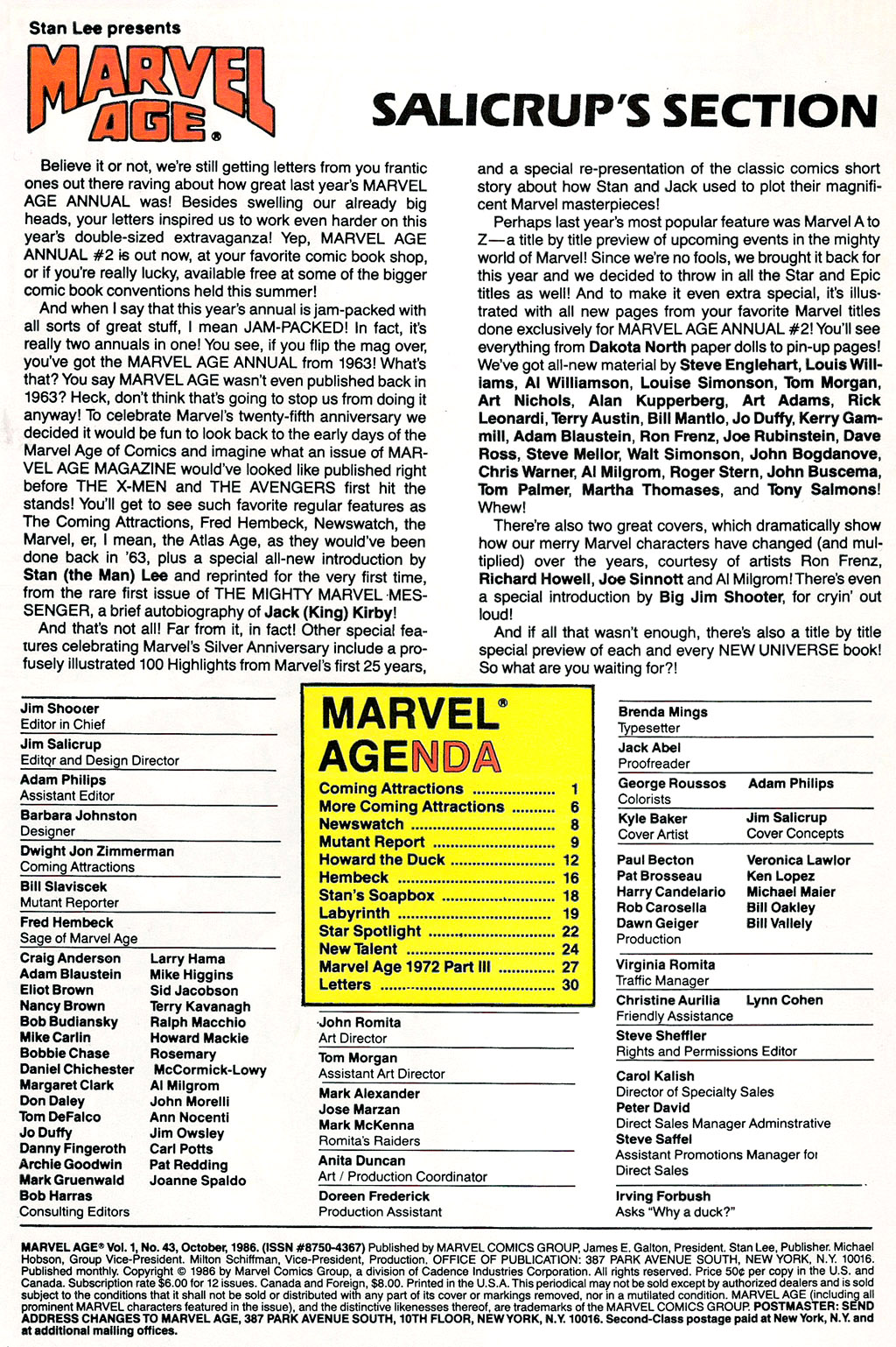 Marvel Age issue 43 - Page 2