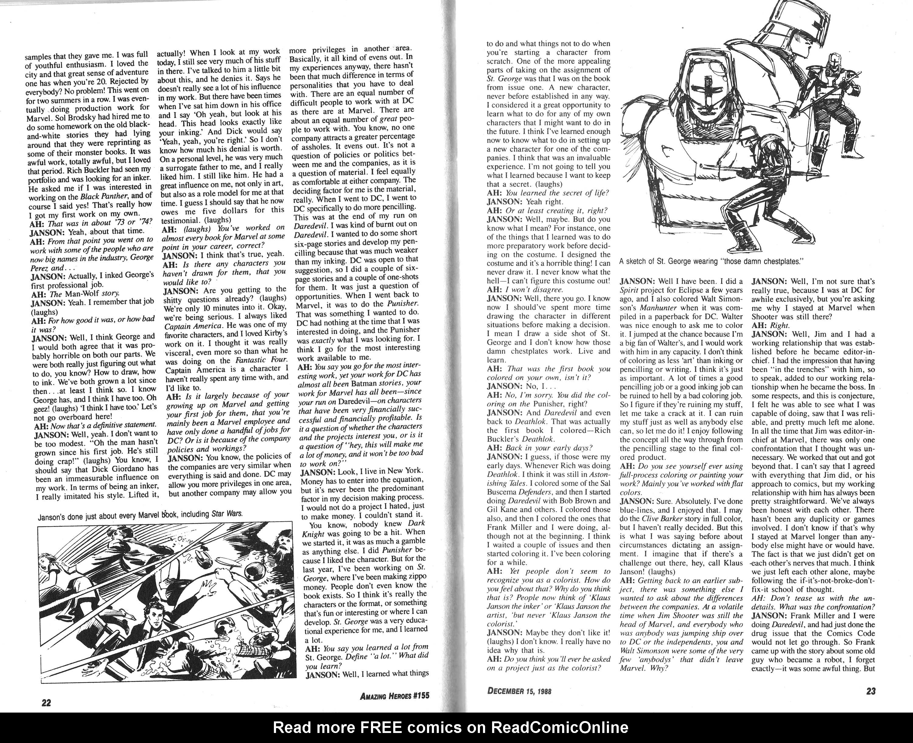 Read online Amazing Heroes comic -  Issue #155 - 12