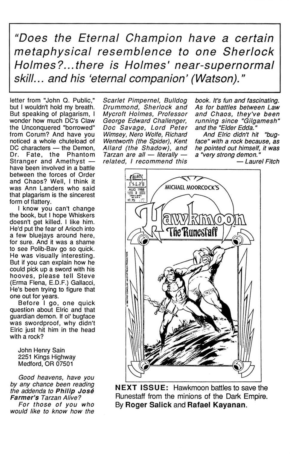 Read online Hawkmoon: The Runestaff comic -  Issue #1 - 31