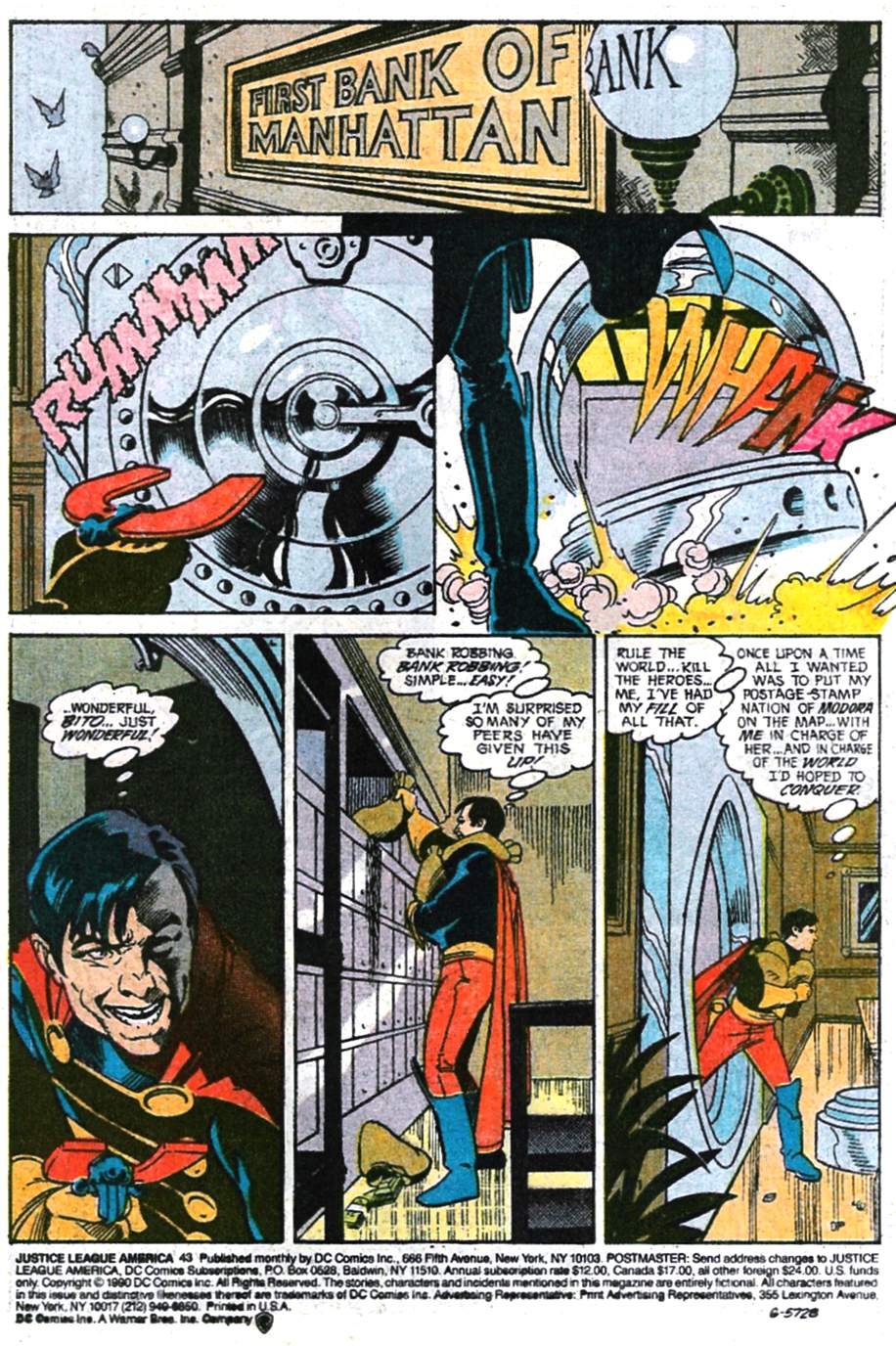 Read online Justice League America comic -  Issue #43 - 2