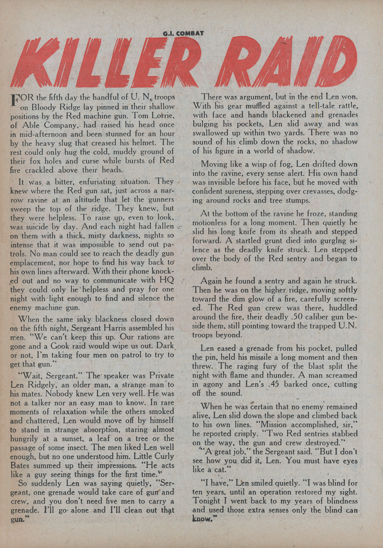 Read online G.I. Combat (1952) comic -  Issue #2 - 26