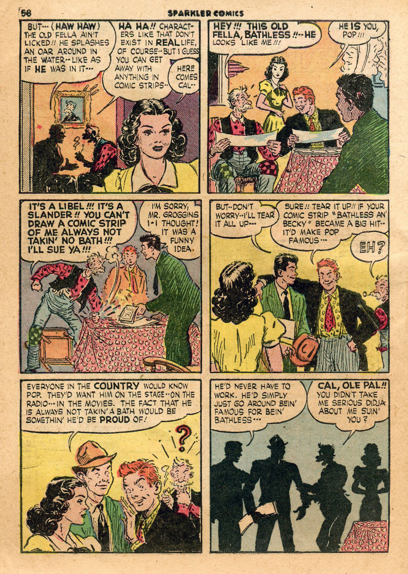 Read online Sparkler Comics comic -  Issue #23 - 56