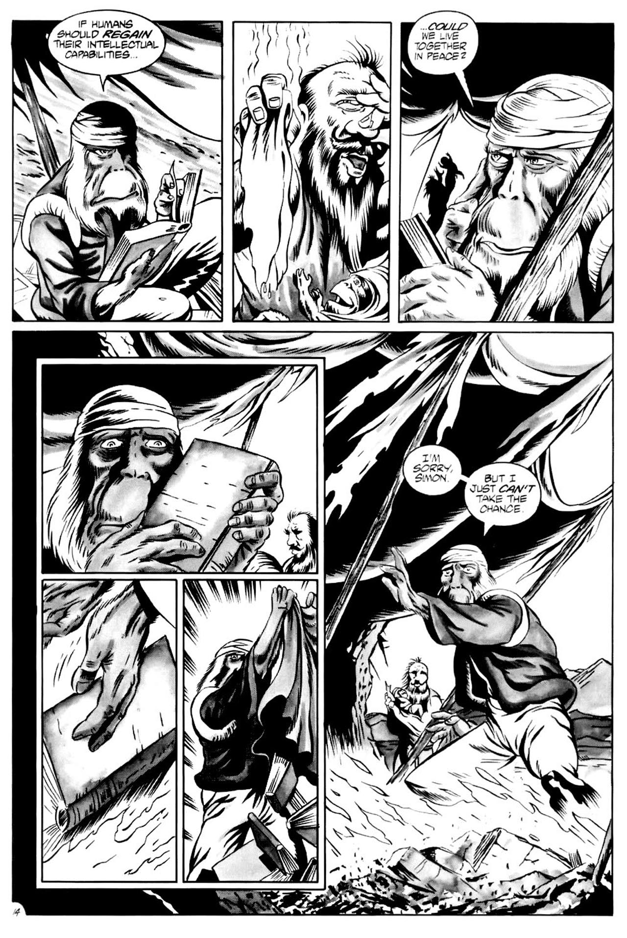 Read online Planet of the Apes (1990) comic -  Issue #4 - 16