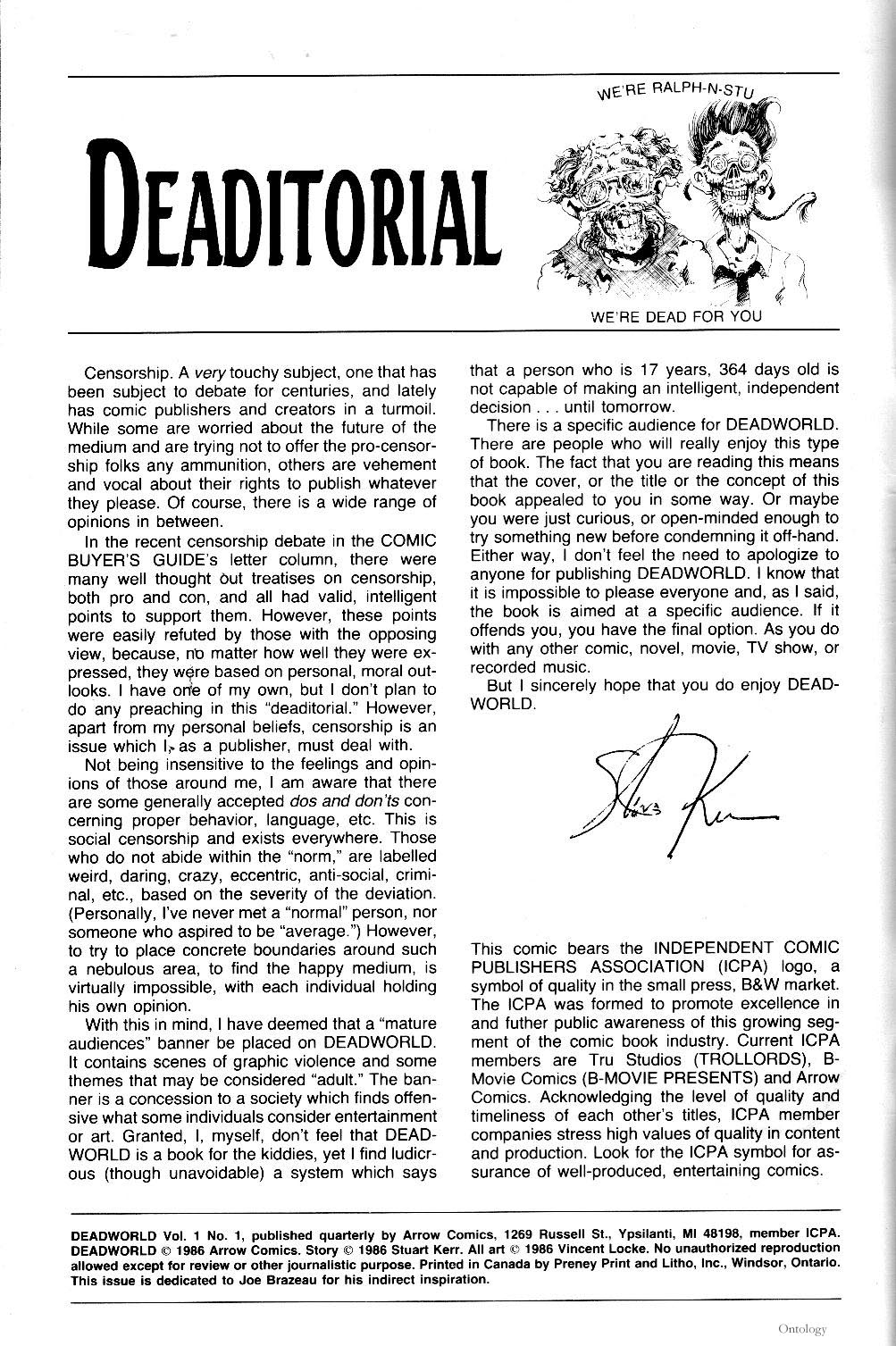 Read online Deadworld (1986) comic -  Issue #1 - 2