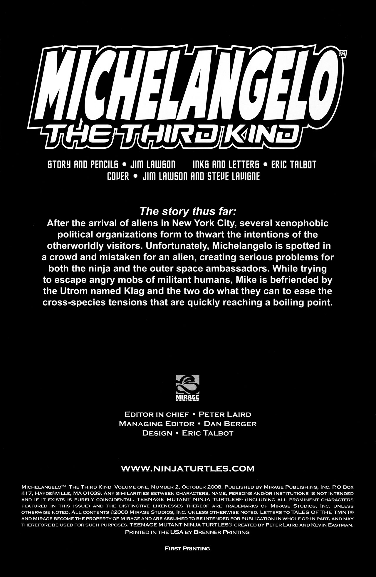 Read online Michelangelo The Third Kind comic -  Issue #2 - 2