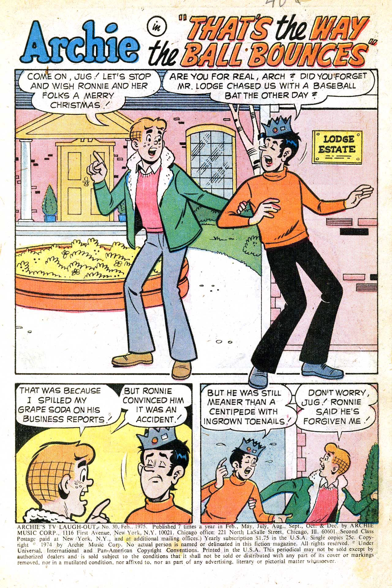 Read online Archie's TV Laugh-Out comic -  Issue #30 - 3