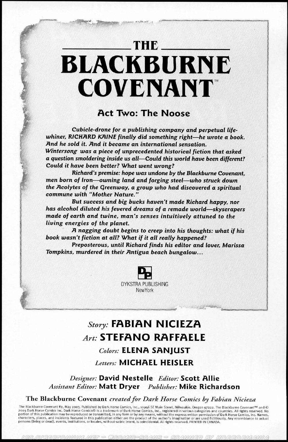 Read online The Blackburne Covenant comic -  Issue #2 - 2