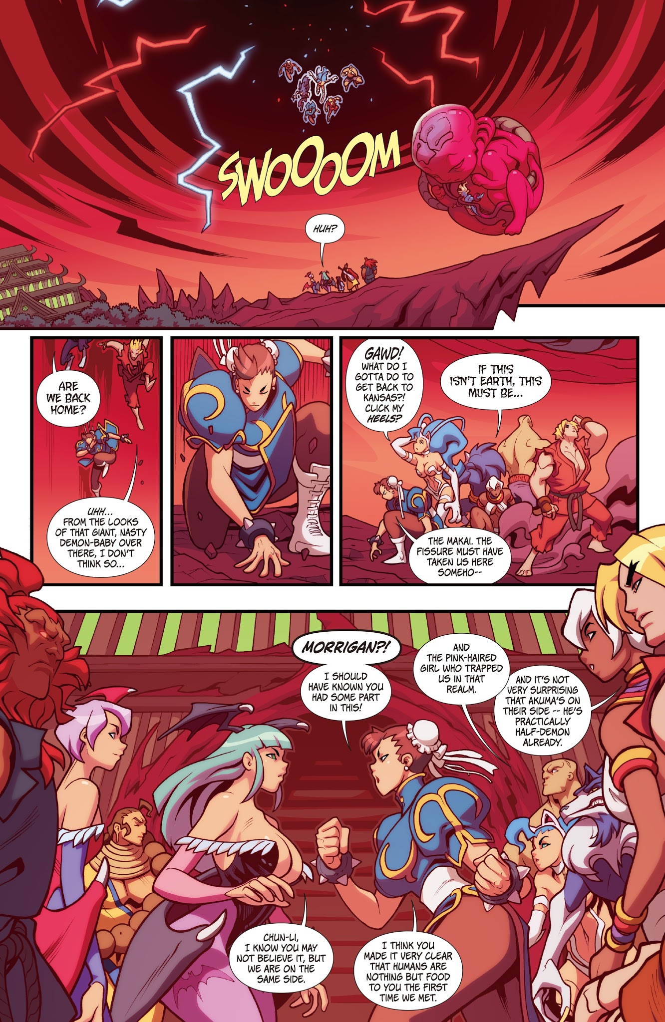 Read online Street Fighter VS Darkstalkers comic -  Issue #6 - 17