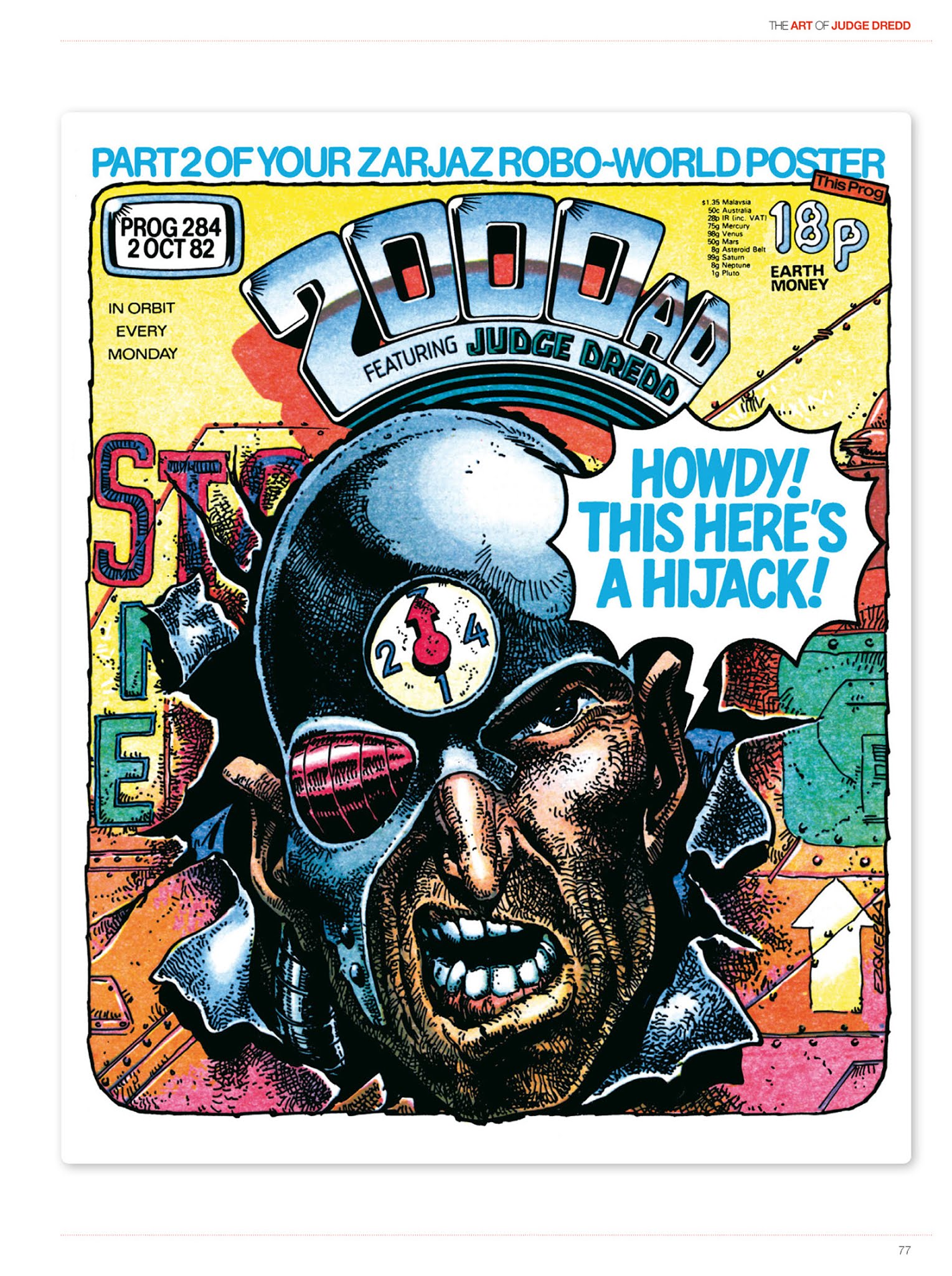 Read online The Art of Judge Dredd: Featuring 35 Years of Zarjaz Covers comic -  Issue # TPB (Part 1) - 75