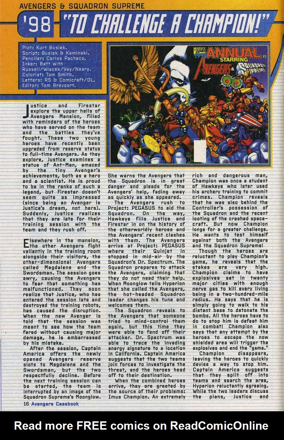 Read online Avengers: Casebook 1999 comic -  Issue # Full - 12