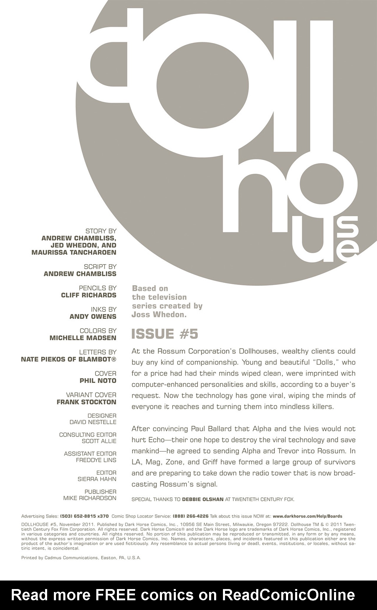 Read online Dollhouse comic -  Issue #5 - 2