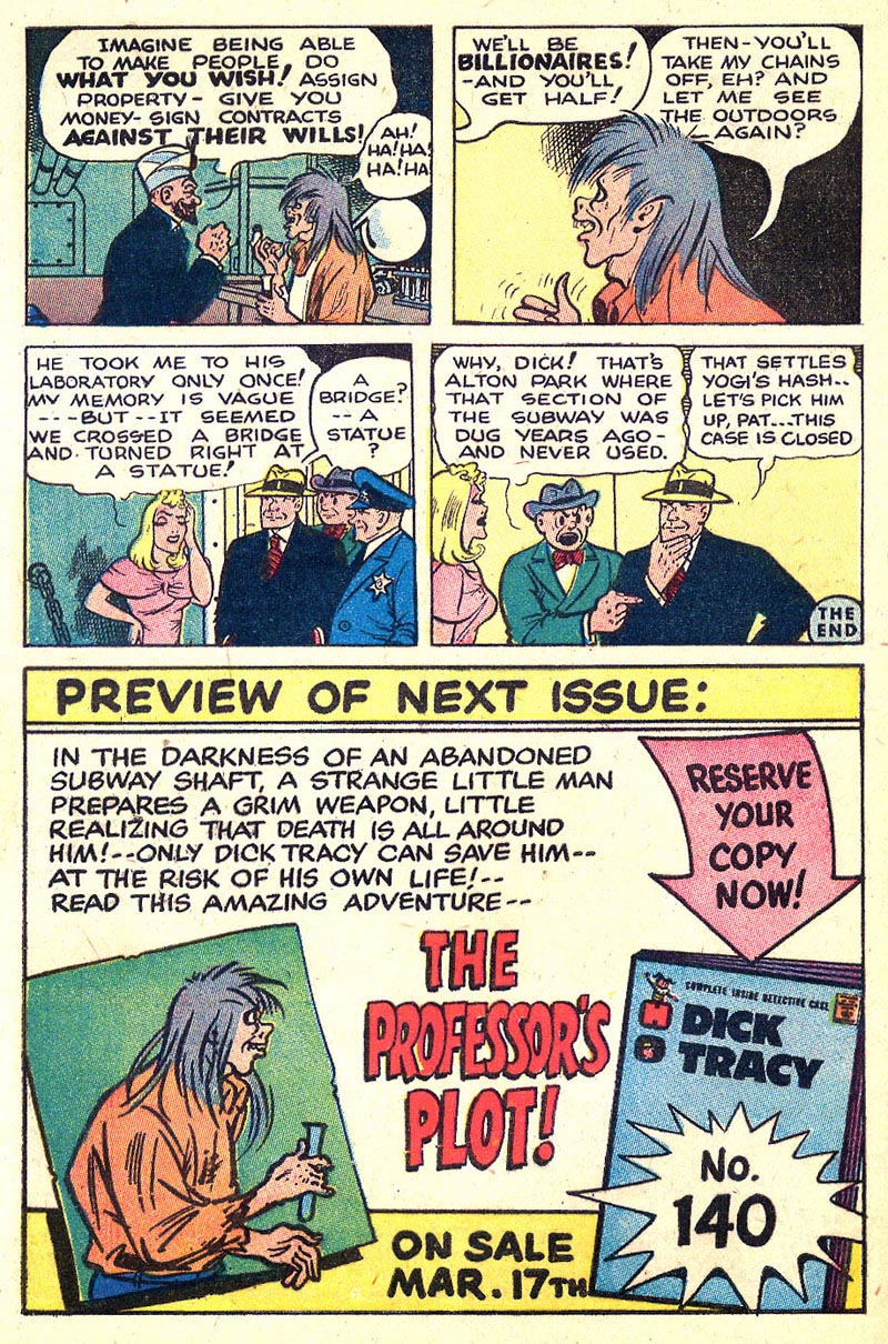 Read online Dick Tracy comic -  Issue #139 - 22