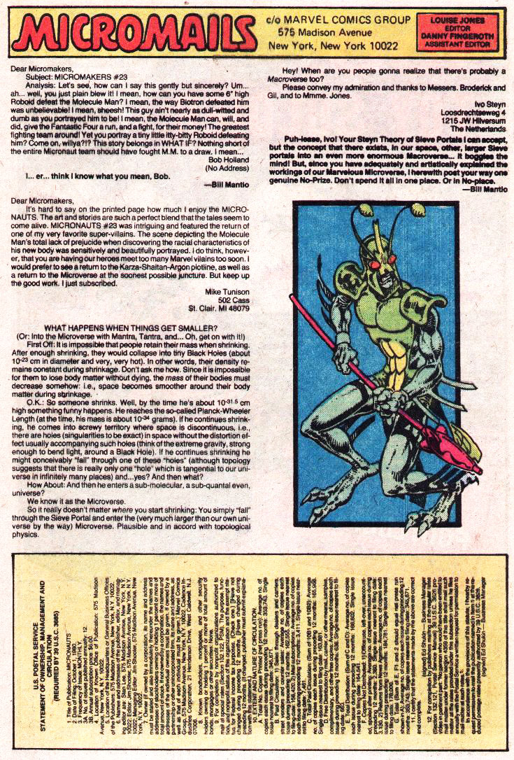 Read online Micronauts (1979) comic -  Issue #28 - 23