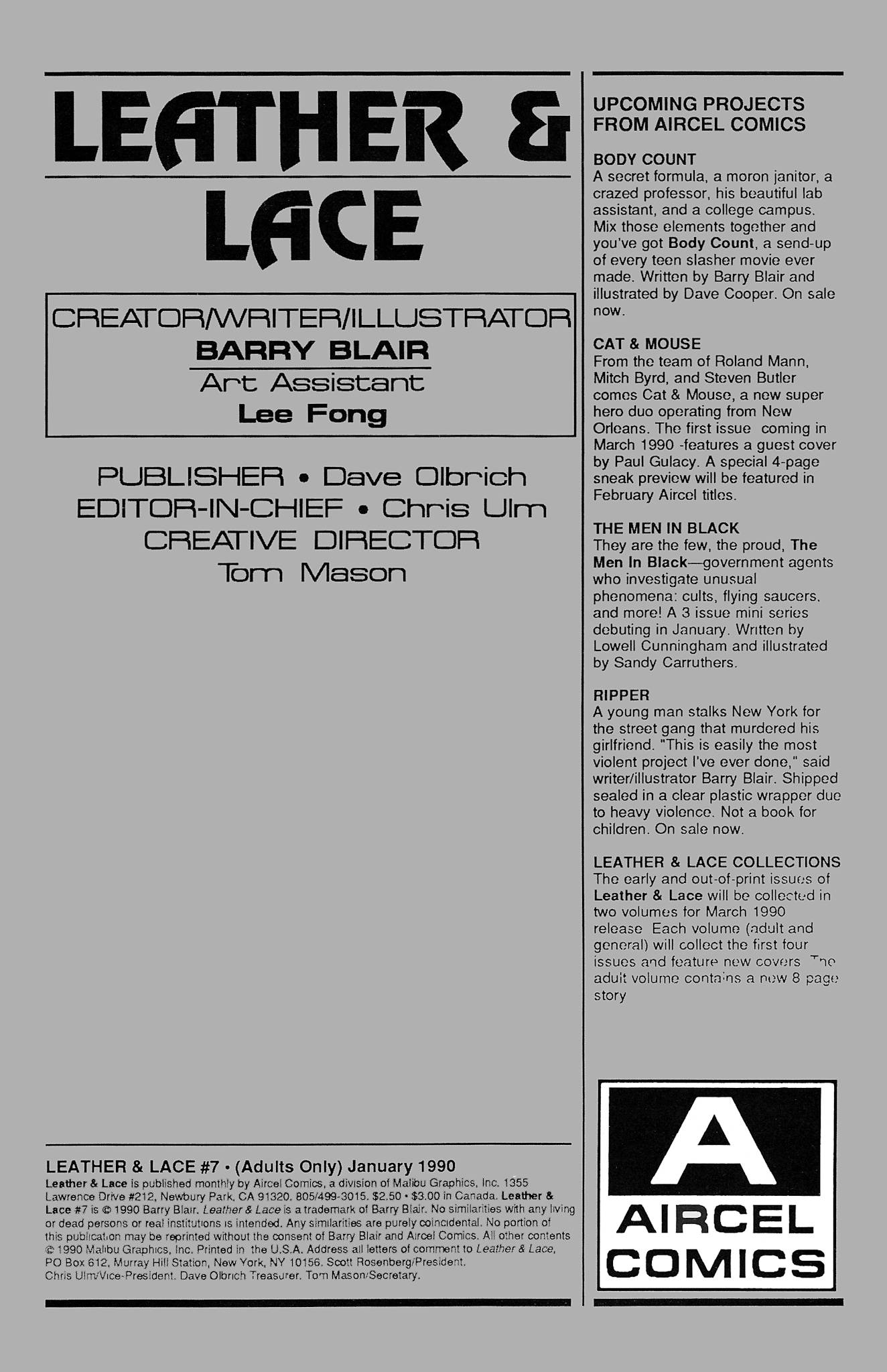 Read online Leather & Lace (1989) comic -  Issue #7 - 3
