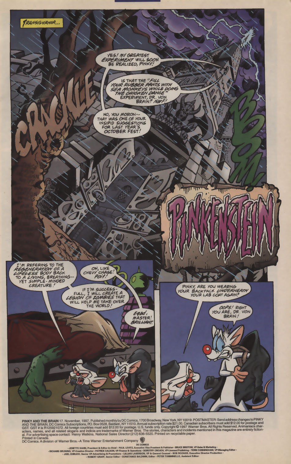 Read online Pinky and The Brain comic -  Issue #17 - 2