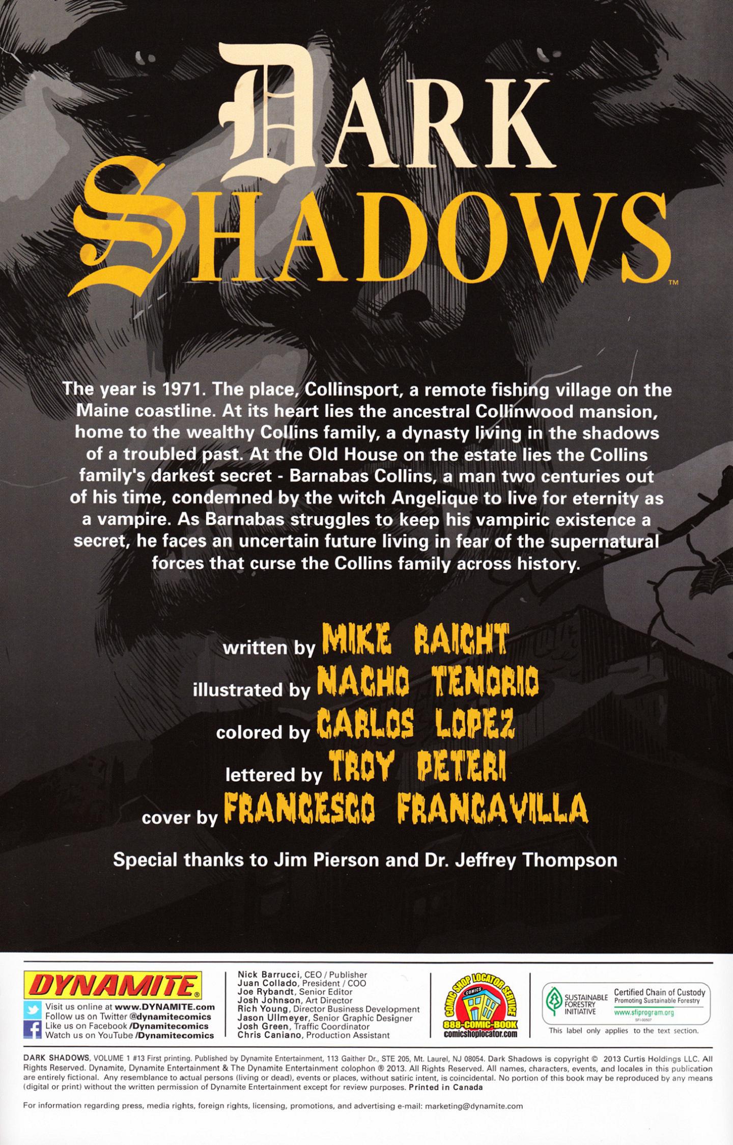 Read online Dark Shadows comic -  Issue #13 - 2