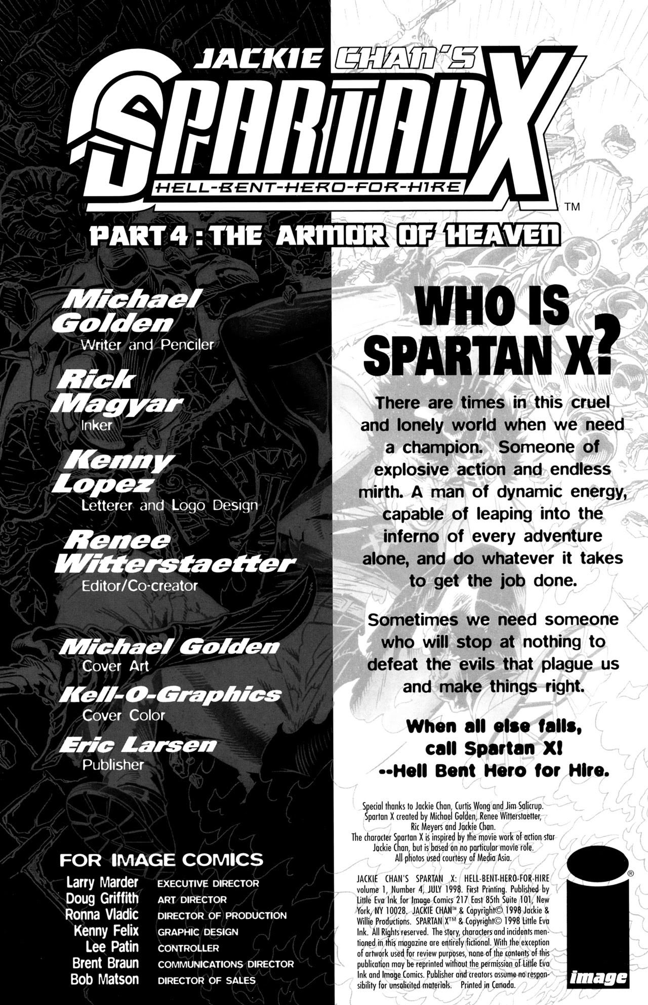 Read online Jackie Chan's Spartan X: Hell Bent Hero For Hire comic -  Issue #4 - 2