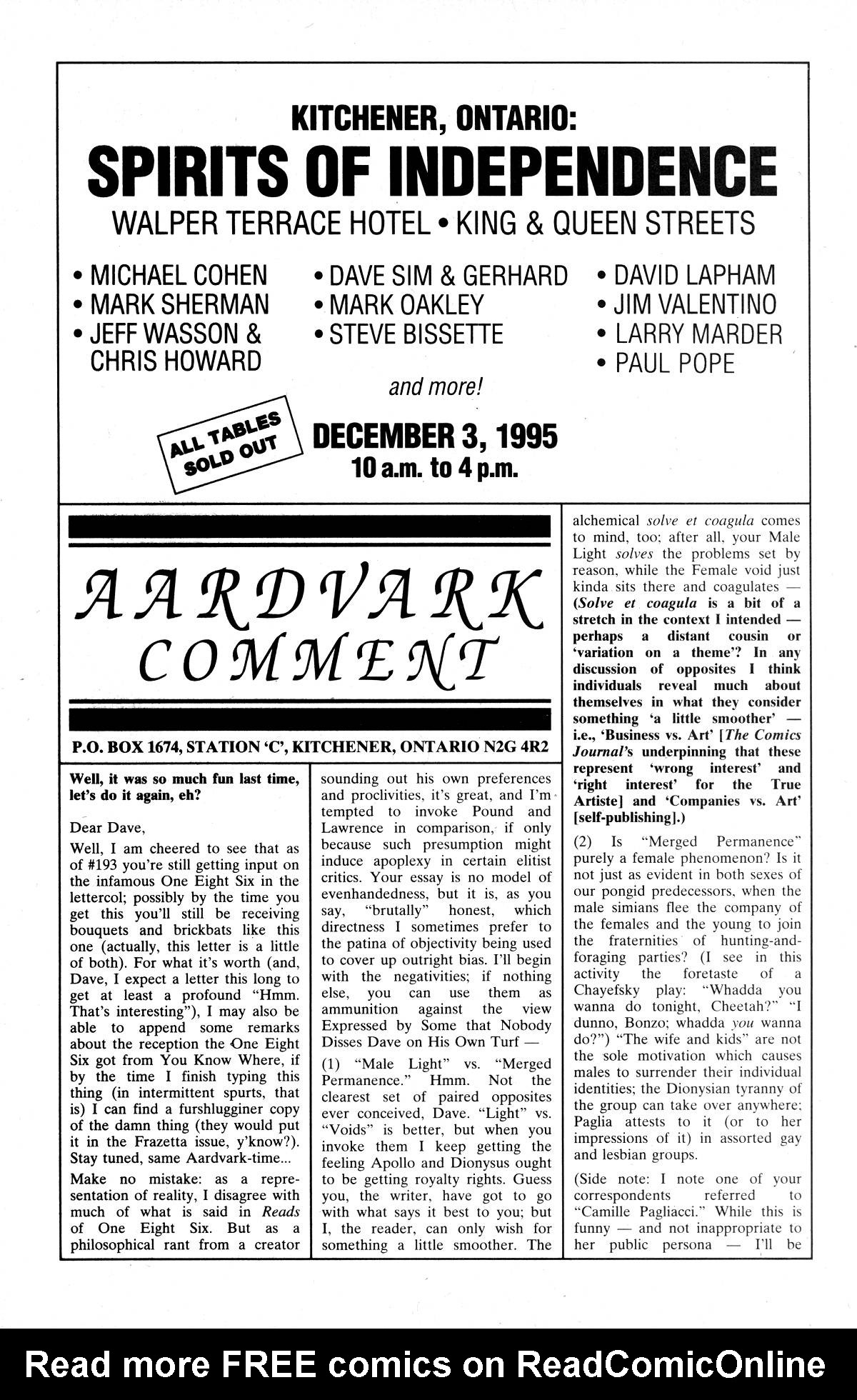 Cerebus Issue #198 #197 - English 27