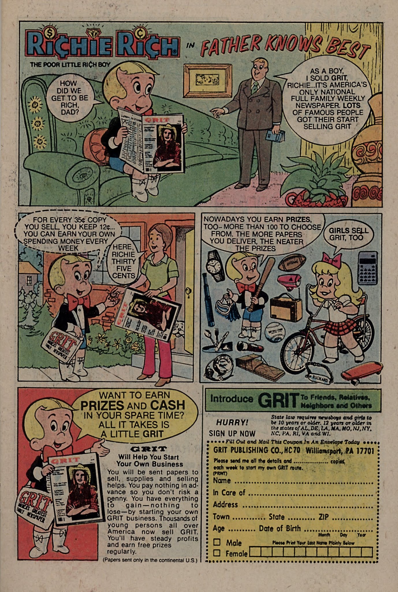 Read online Richie Rich & Dollar the Dog comic -  Issue #16 - 3