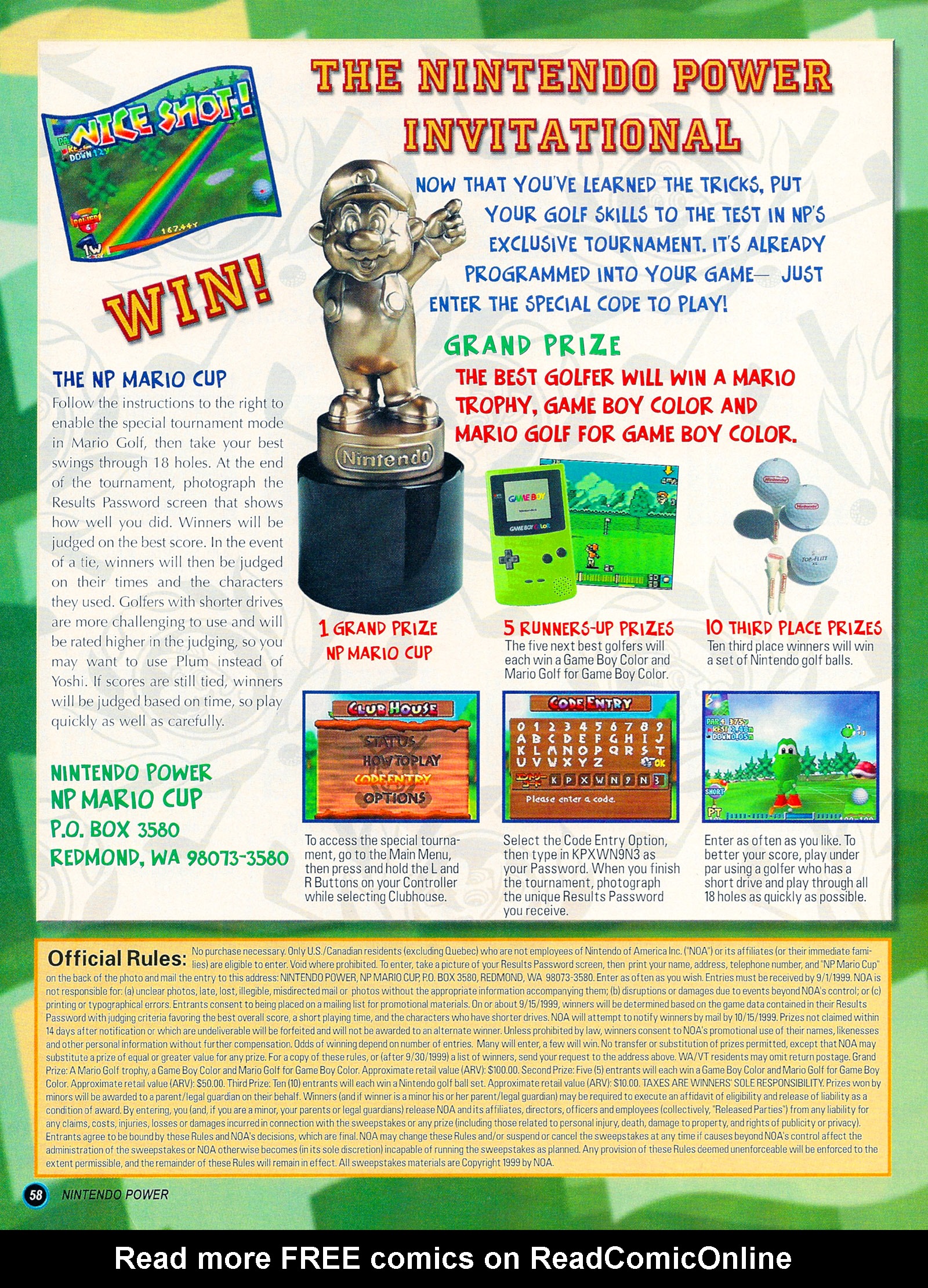 Read online Nintendo Power comic -  Issue #123 - 66