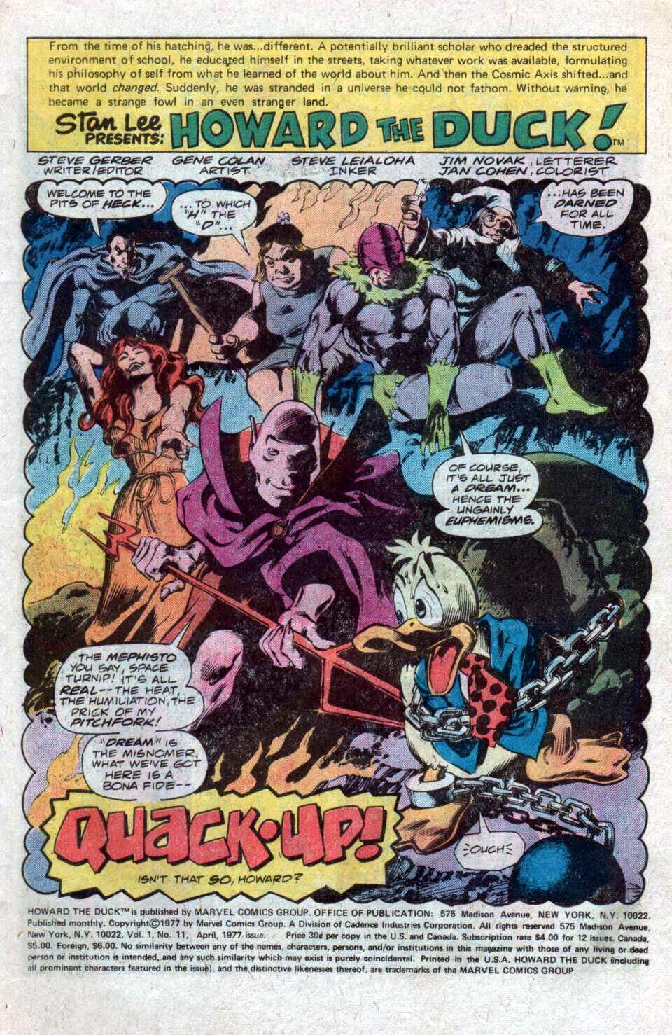 Read online Howard the Duck (1976) comic -  Issue #11 - 2