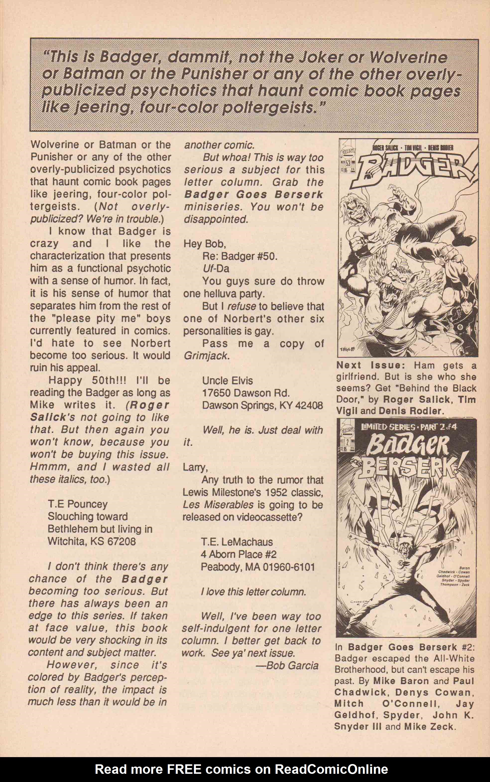 Read online The Badger comic -  Issue #52 - 34