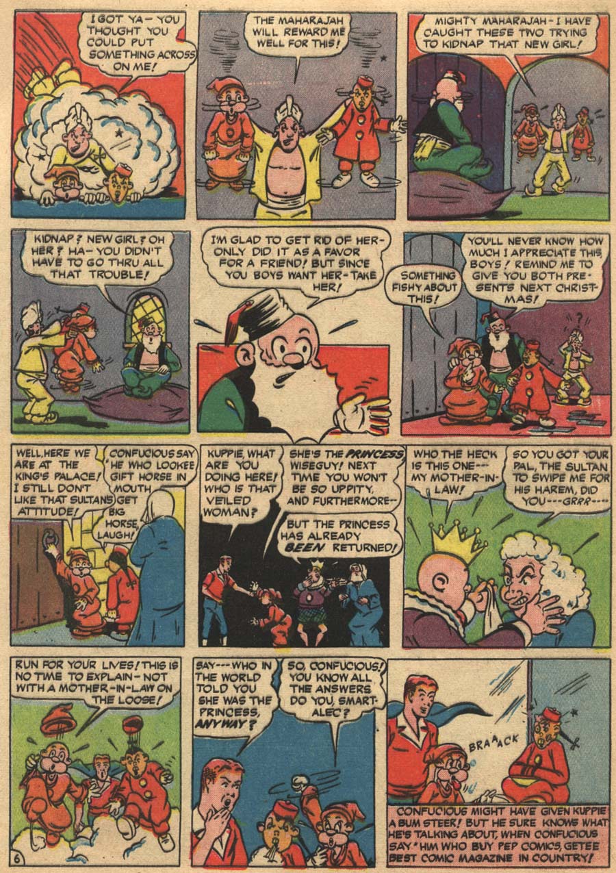 Read online Pep Comics comic -  Issue #36 - 54