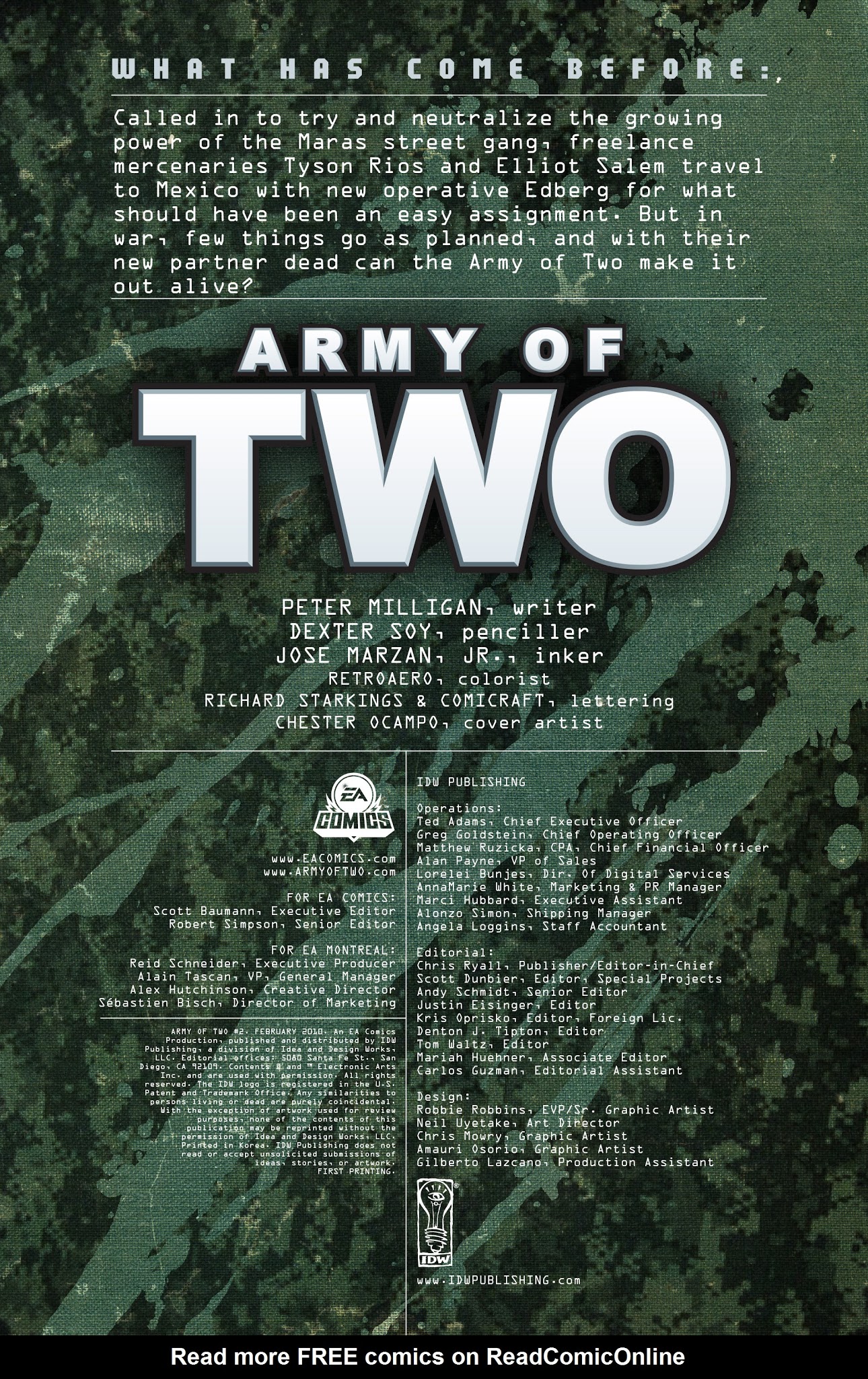 Read online Army of Two comic -  Issue #1 - 3