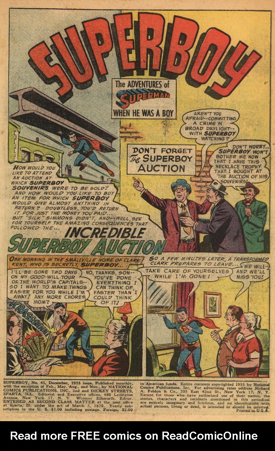 Read online Superboy (1949) comic -  Issue #45 - 2
