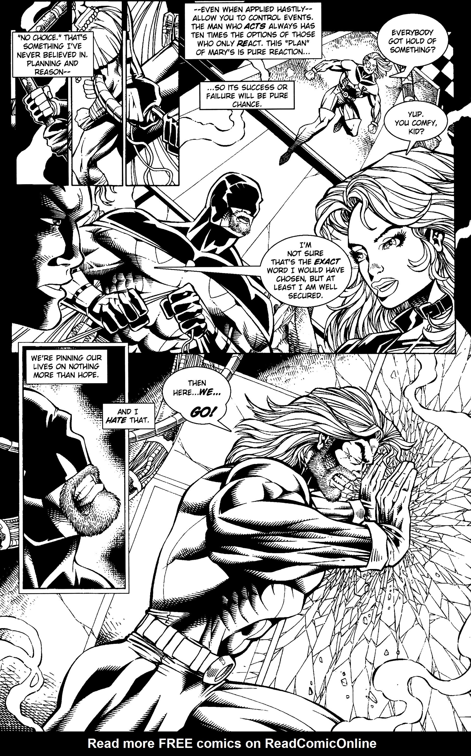 Read online Warrior Nun: Black & White comic -  Issue #11 - 7