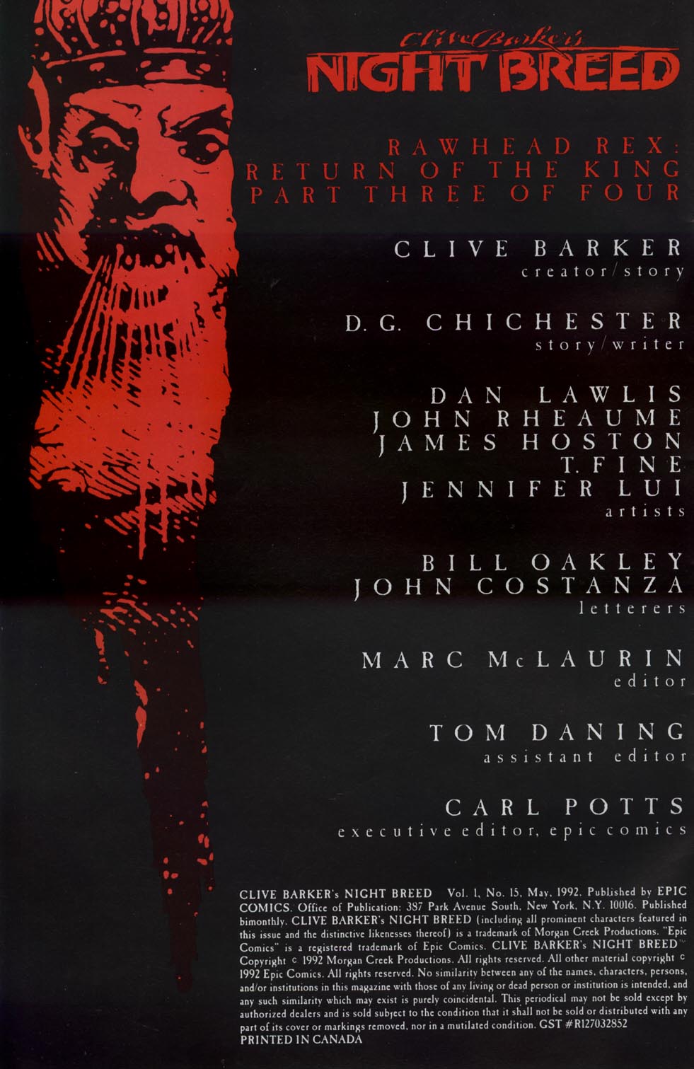 Read online Clive Barker's Night Breed (1990) comic -  Issue #15 - 2