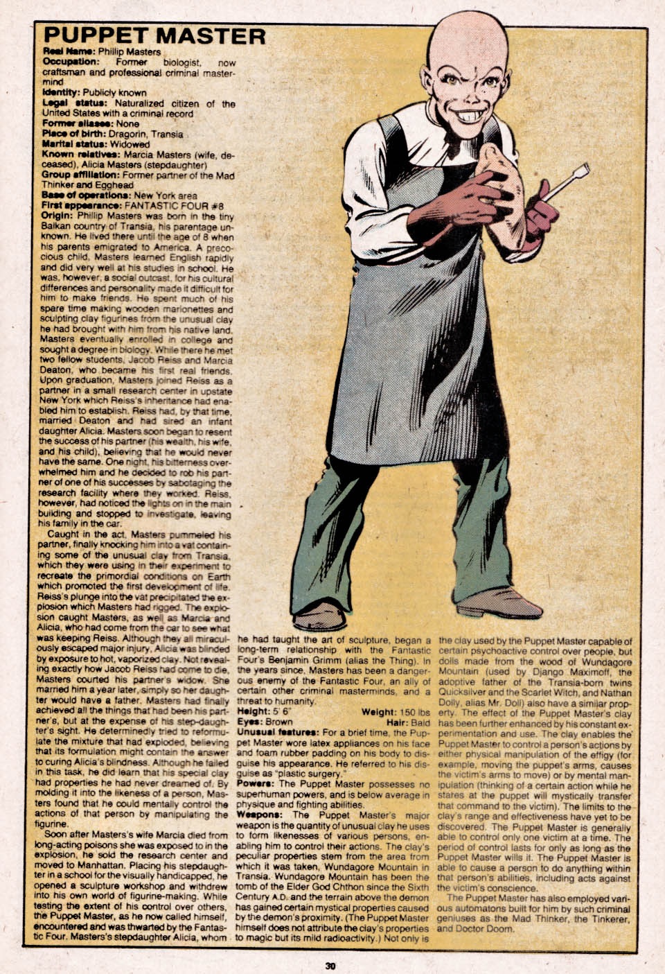Read online The Official Handbook of the Marvel Universe comic -  Issue #8 - 31