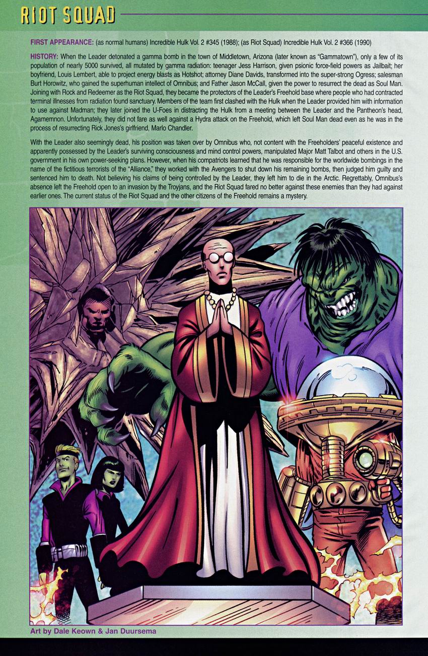 Read online The Official Handbook of the Marvel Universe: Hulk comic -  Issue # Full - 35