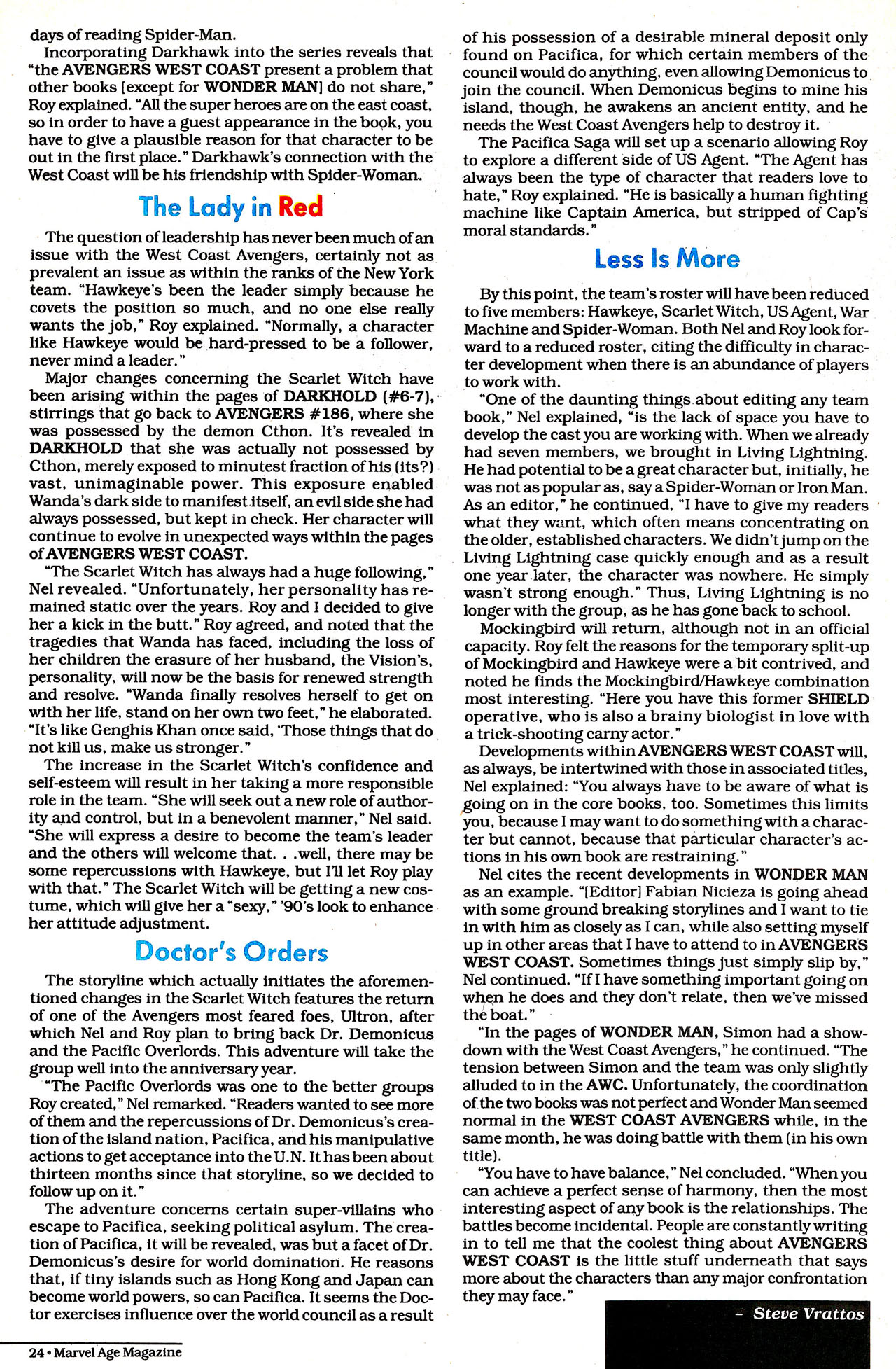 Read online Marvel Age comic -  Issue #123 - 22