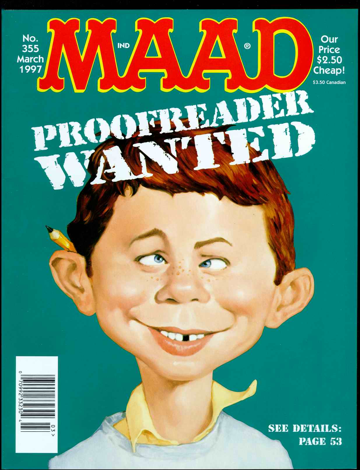 Read online MAD comic -  Issue #355 - 1