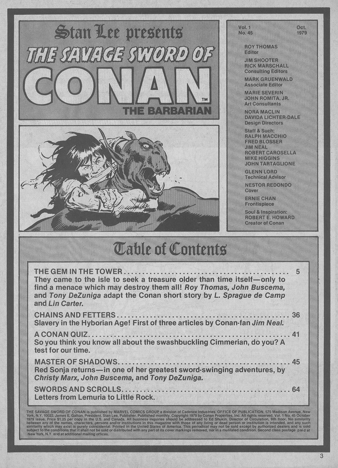 The Savage Sword Of Conan issue 45 - Page 3